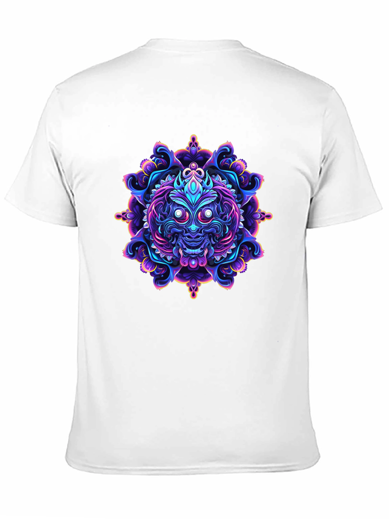 Vibrant Mandala Art Black T-Shirt
