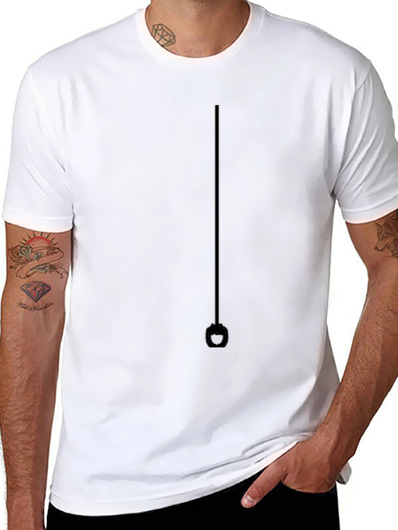 Minimalist Pendant Black T-Shirt