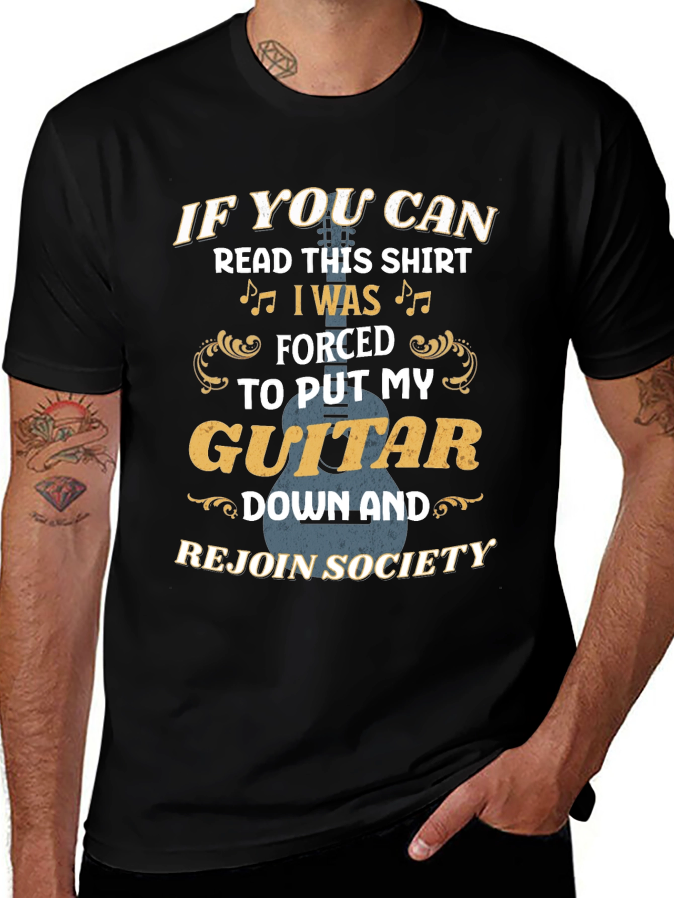 Guitar Lover Graphic Tee: If You Can Read This...