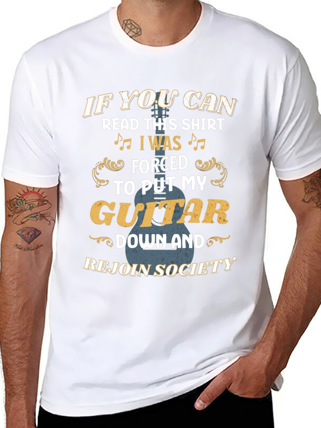 Guitar Lover Graphic Tee: If You Can Read This...