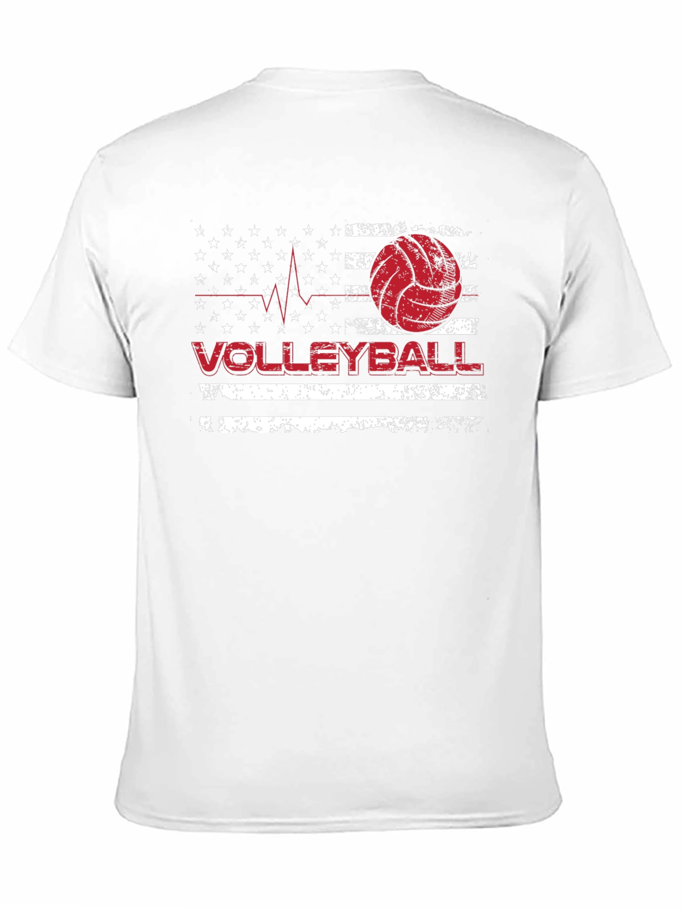 Volleyball American Flag Graphic T-Shirt
