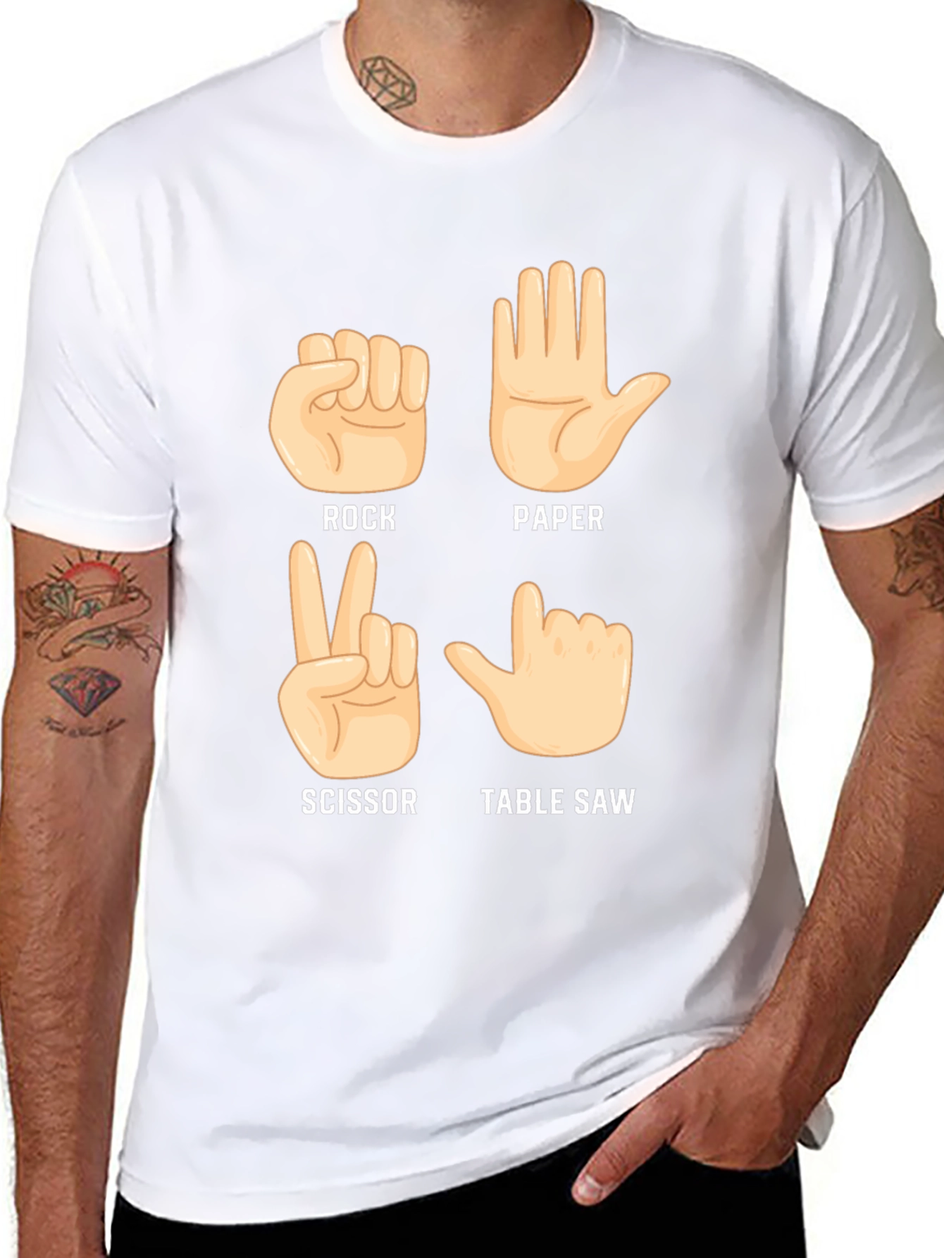 Rock Paper Scissor Table Saw T-Shirt