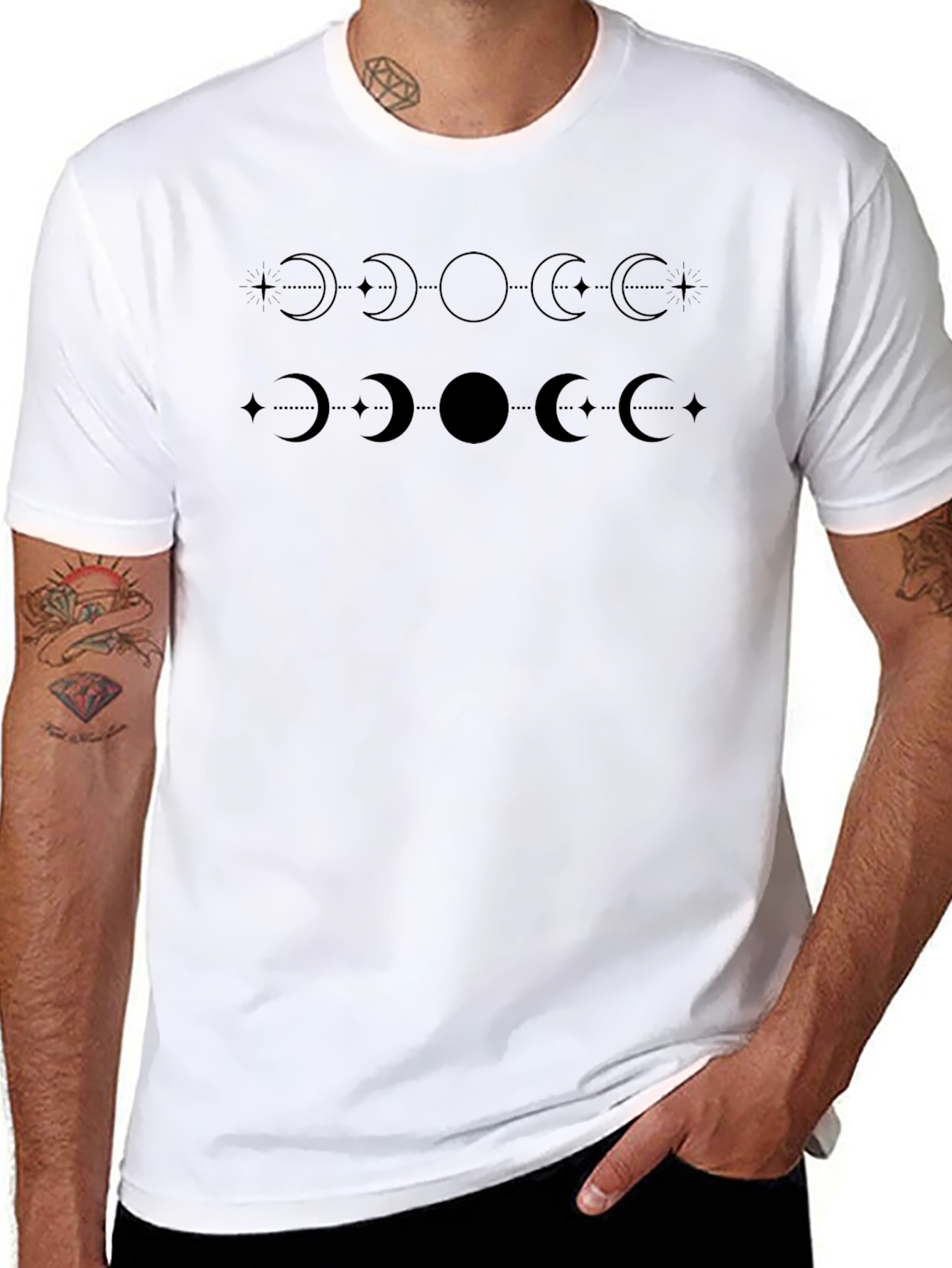 Celestial Phases Black T-Shirt