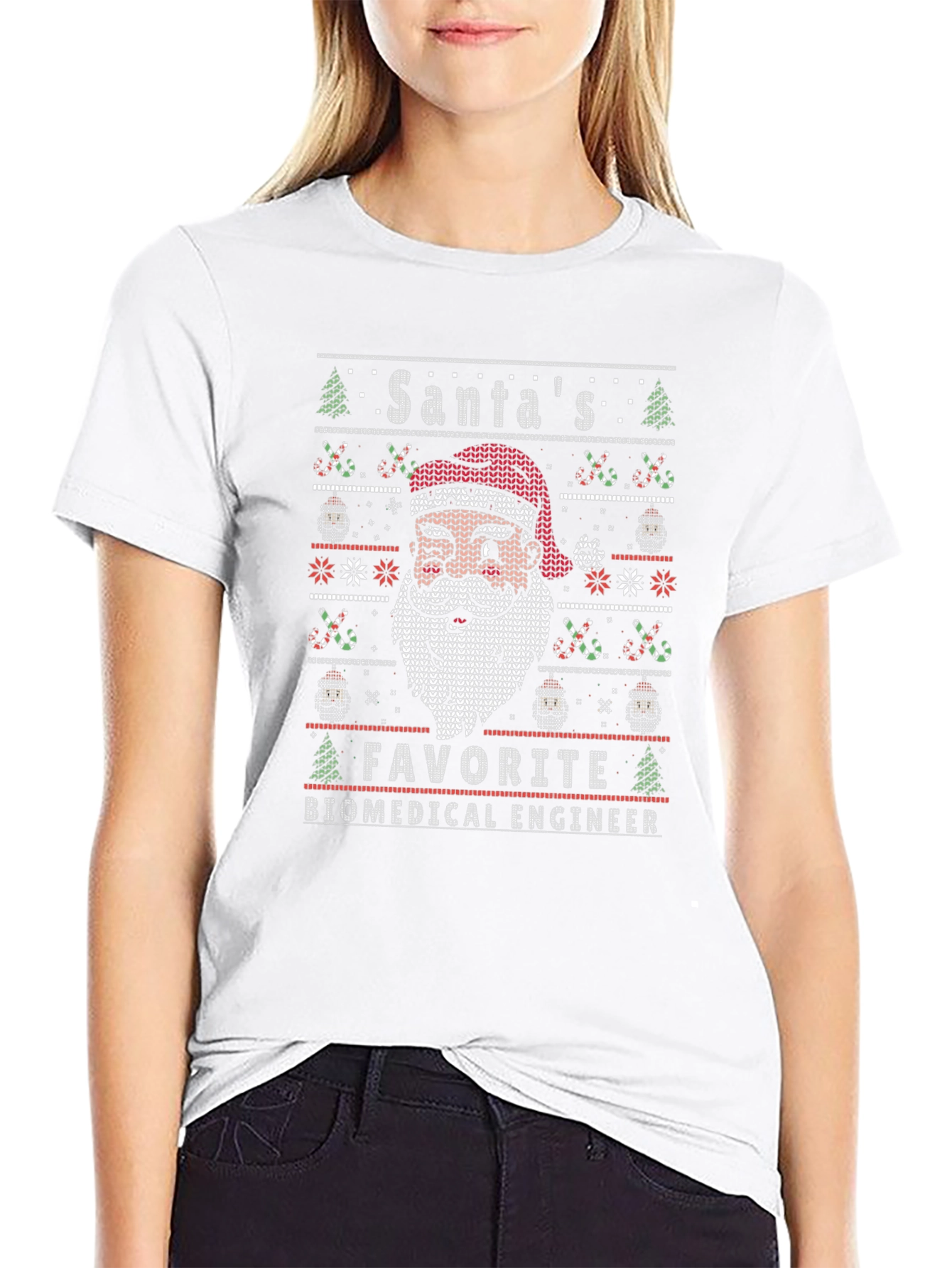 Santas Favorite Biomedical Engineer Ugly Christmas T-Shirt