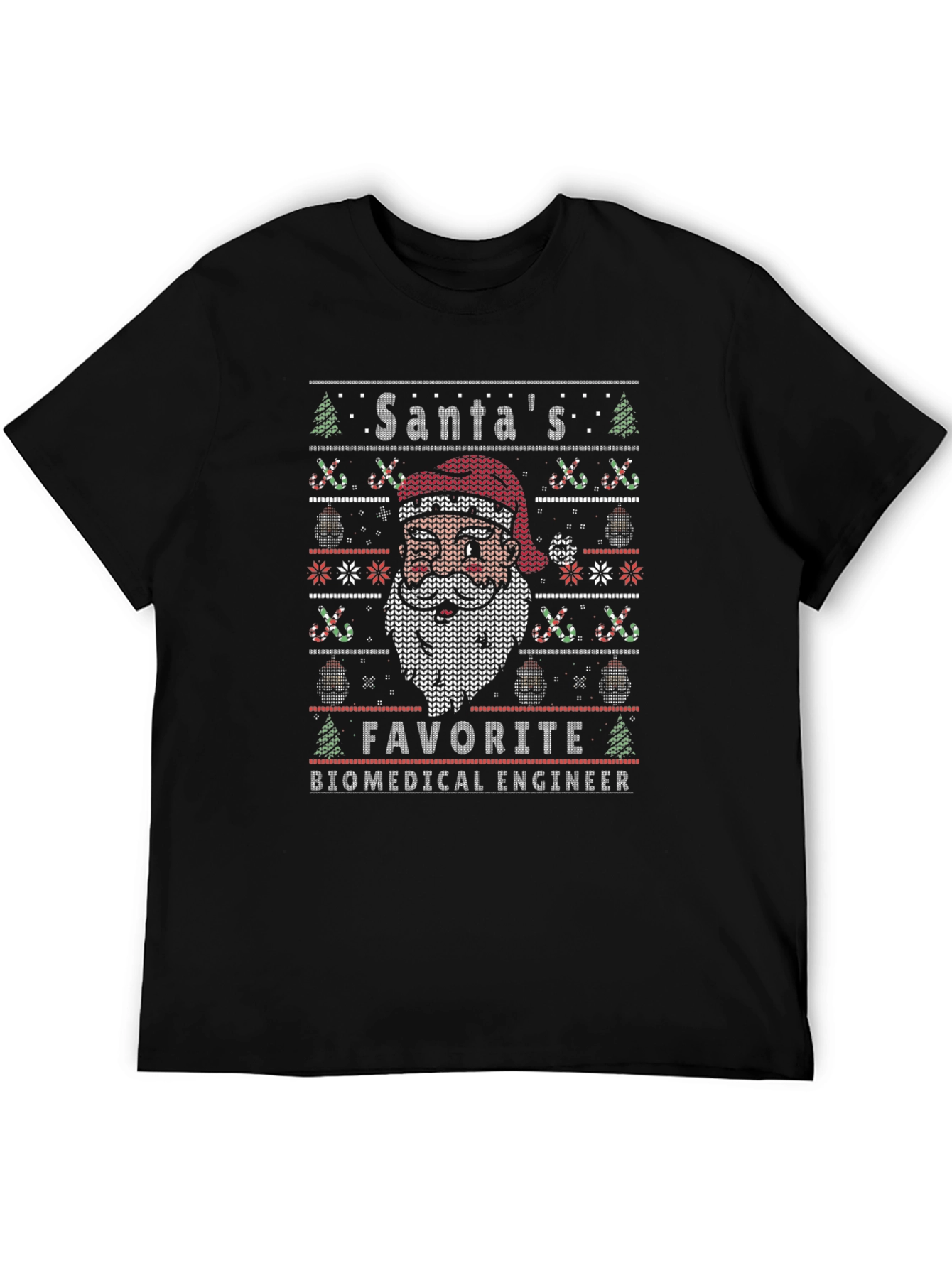 Santas Favorite Biomedical Engineer Ugly Christmas T-Shirt