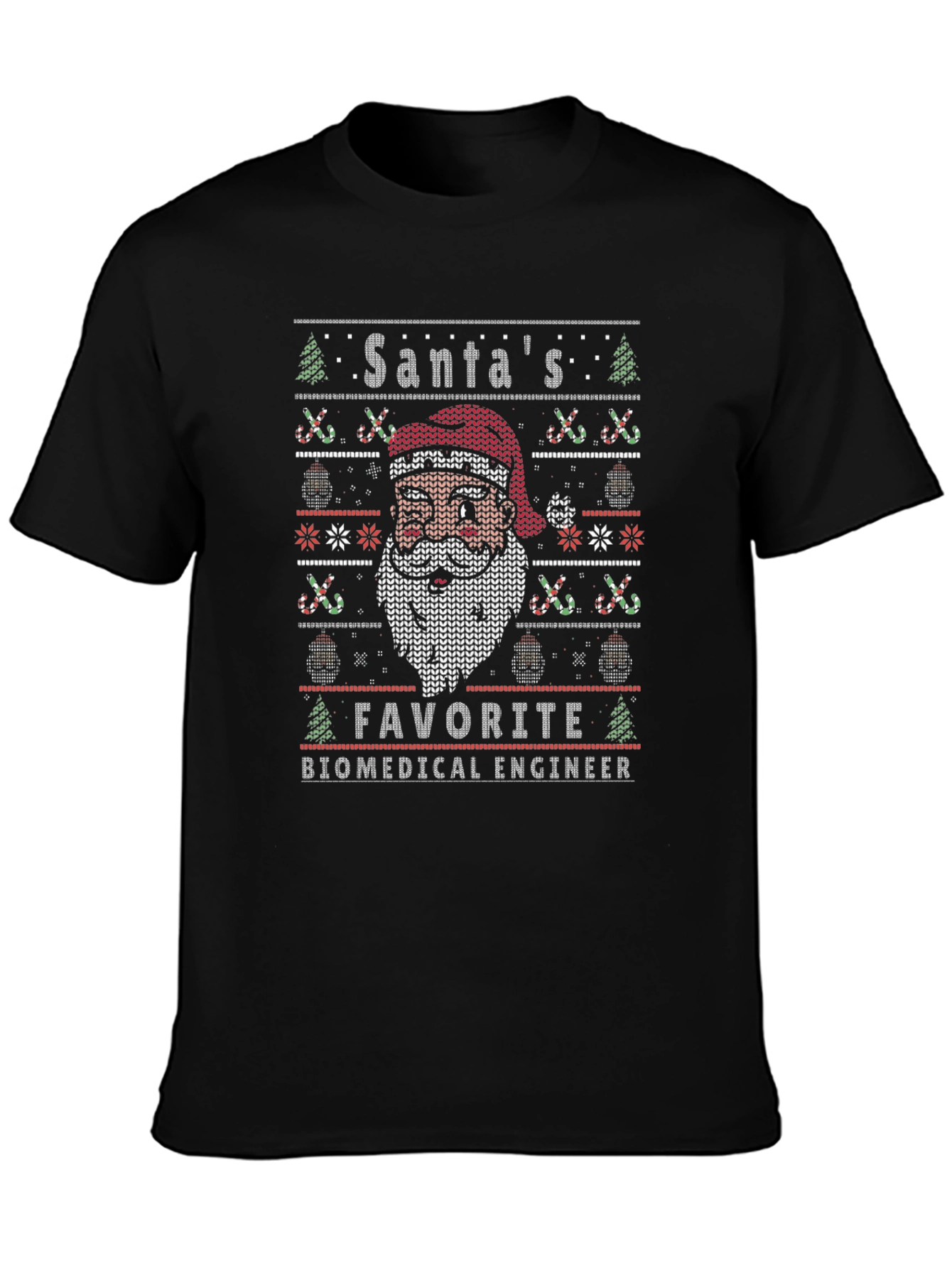 Santas Favorite Biomedical Engineer Ugly Christmas T-Shirt