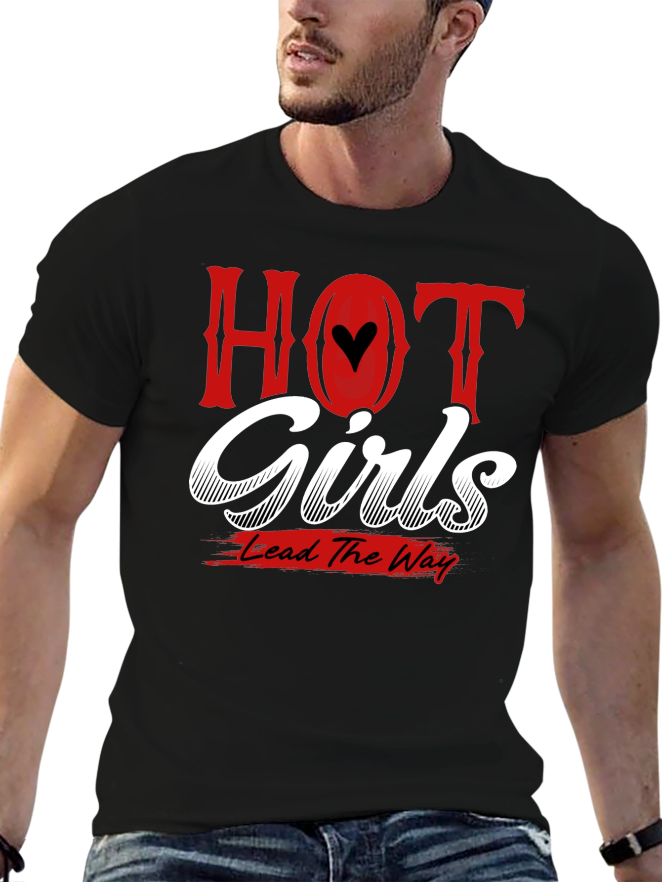 Hot Girls Lead the Way T-Shirt - Black