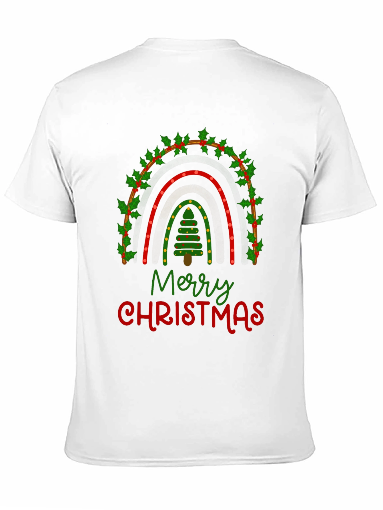 Merry Christmas Rainbow Graphic Tee