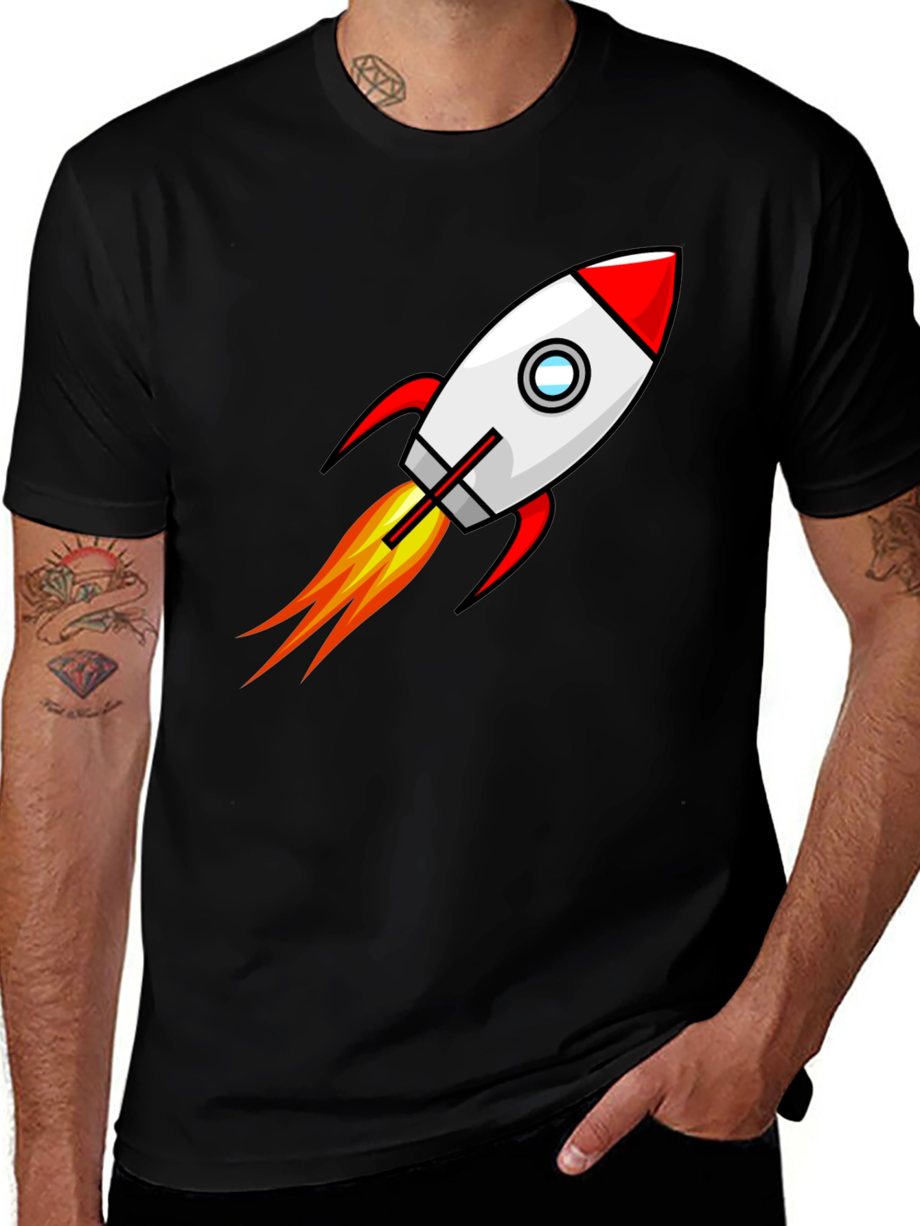 Rocket Launch Graphic T-Shirt - Blast Off in Style!