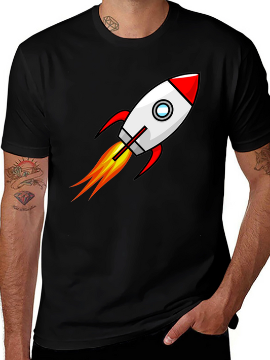 Rocket Launch Graphic T-Shirt - Blast Off in Style!