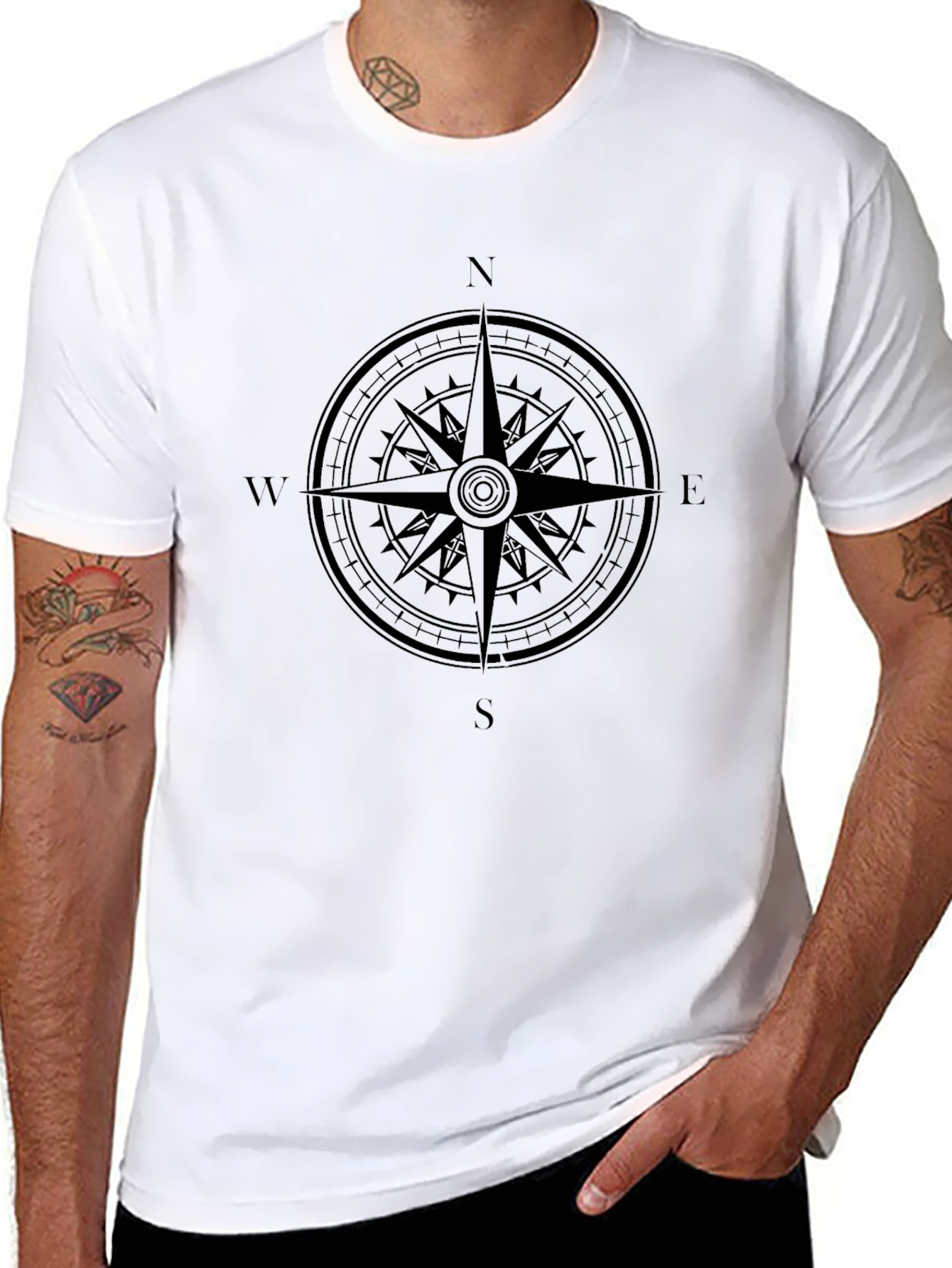 Compass Rose Graphic T-Shirt