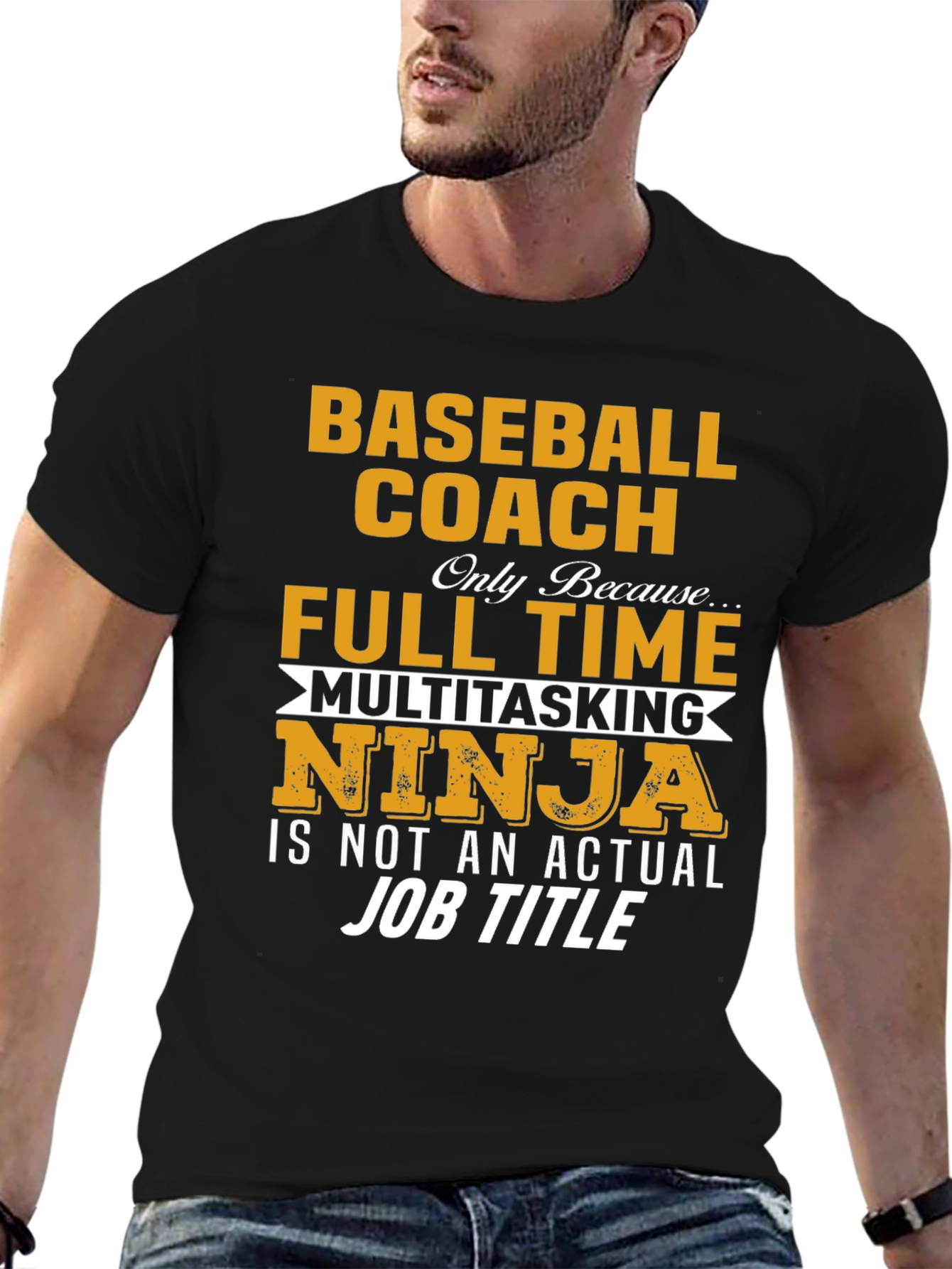 Baseball Coach Multitasking Ninja Graphic Tee
