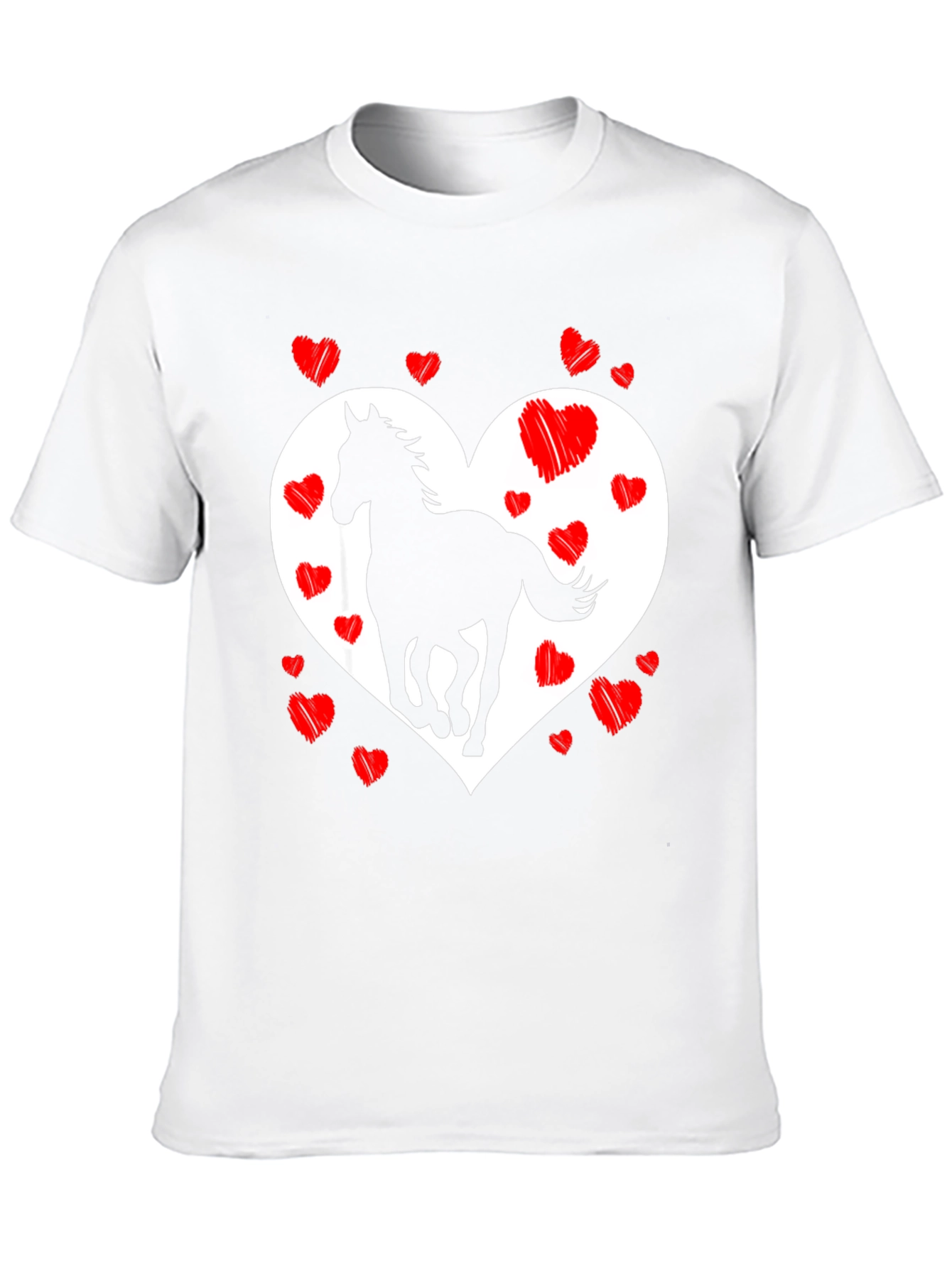 Heart Horse Graphic Tee - Stylish & Unique