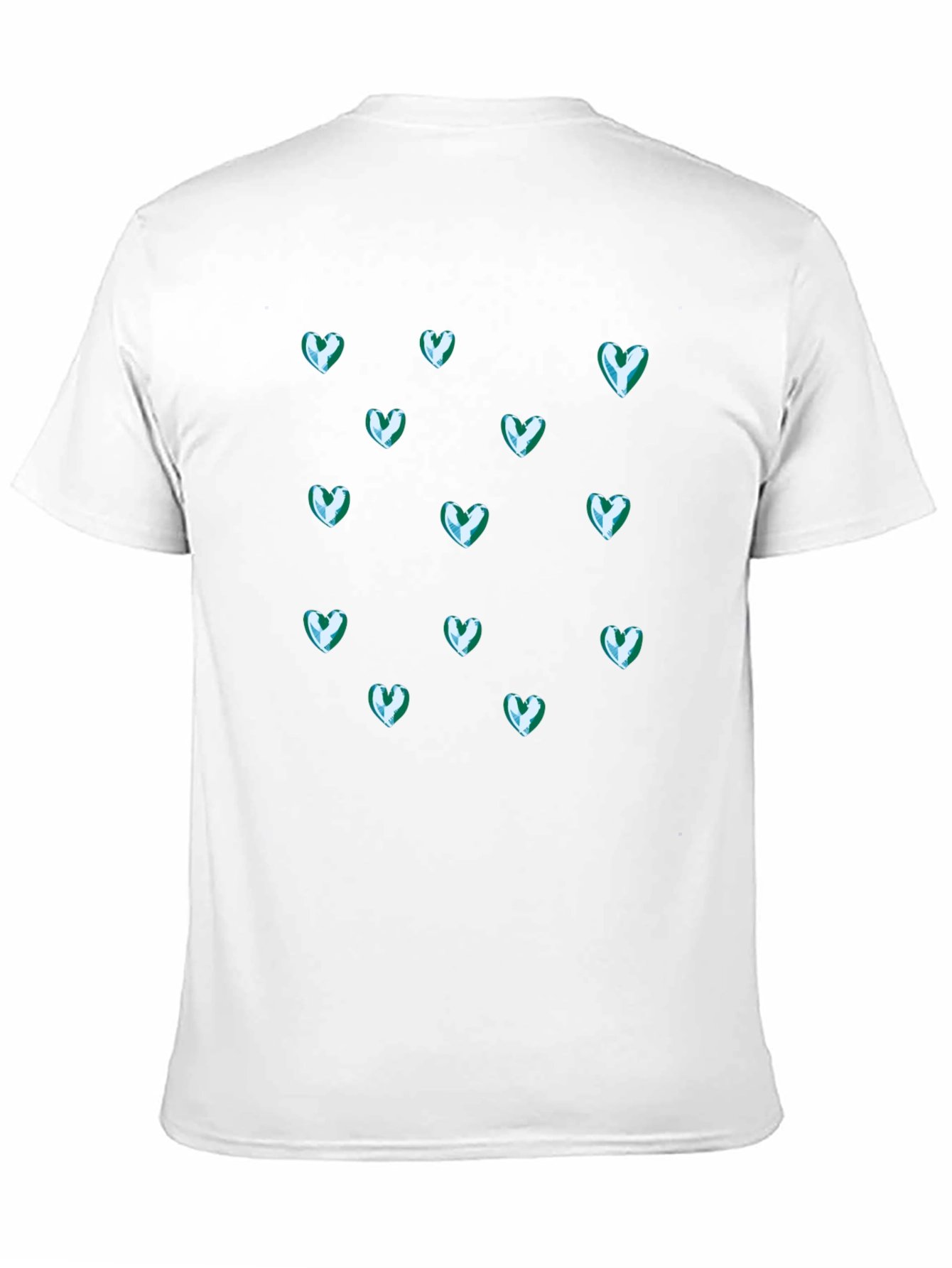Heart Patterned Black Tee