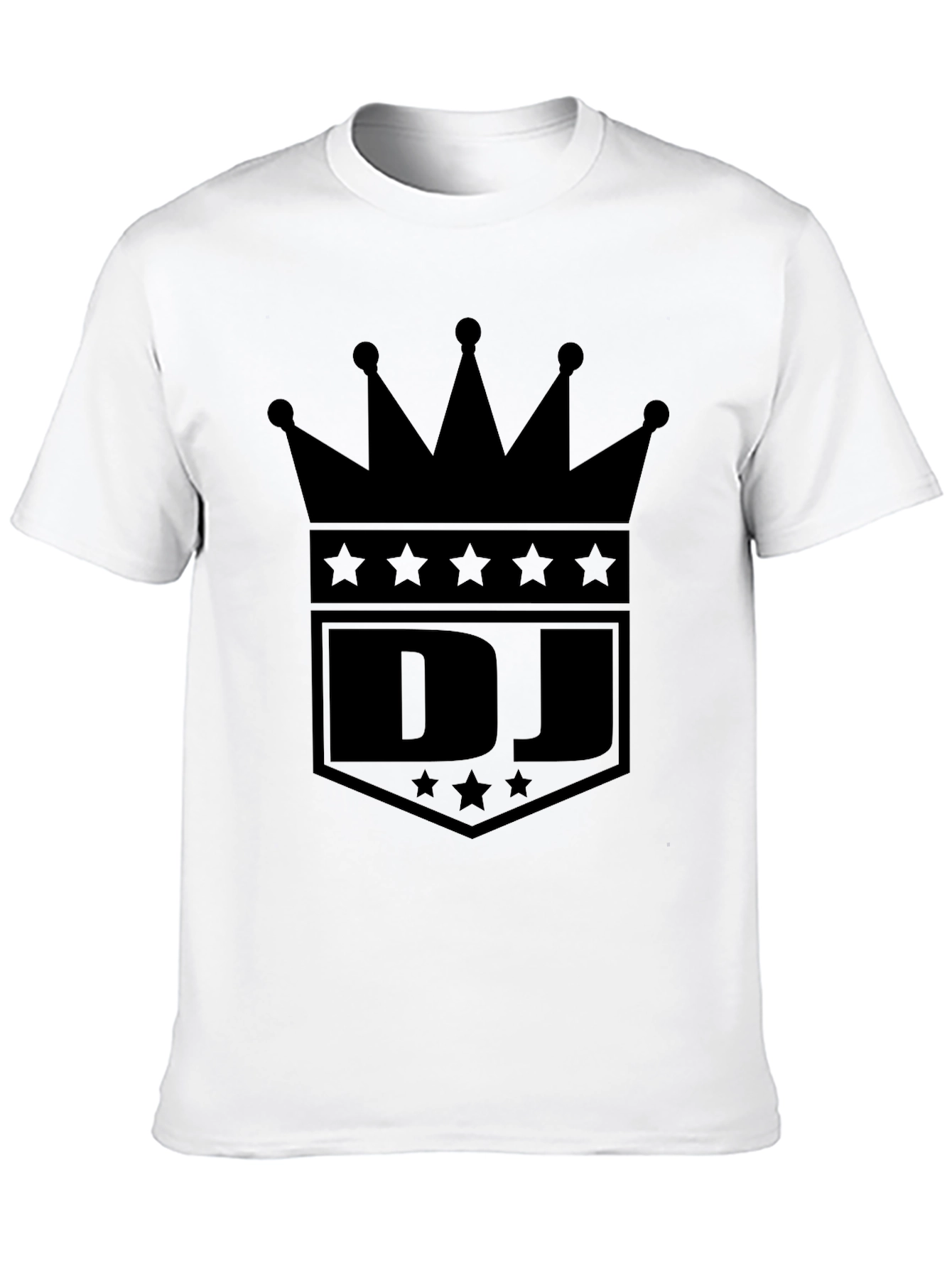 DJ Crown Graphic Tee - Cool Black T-Shirt