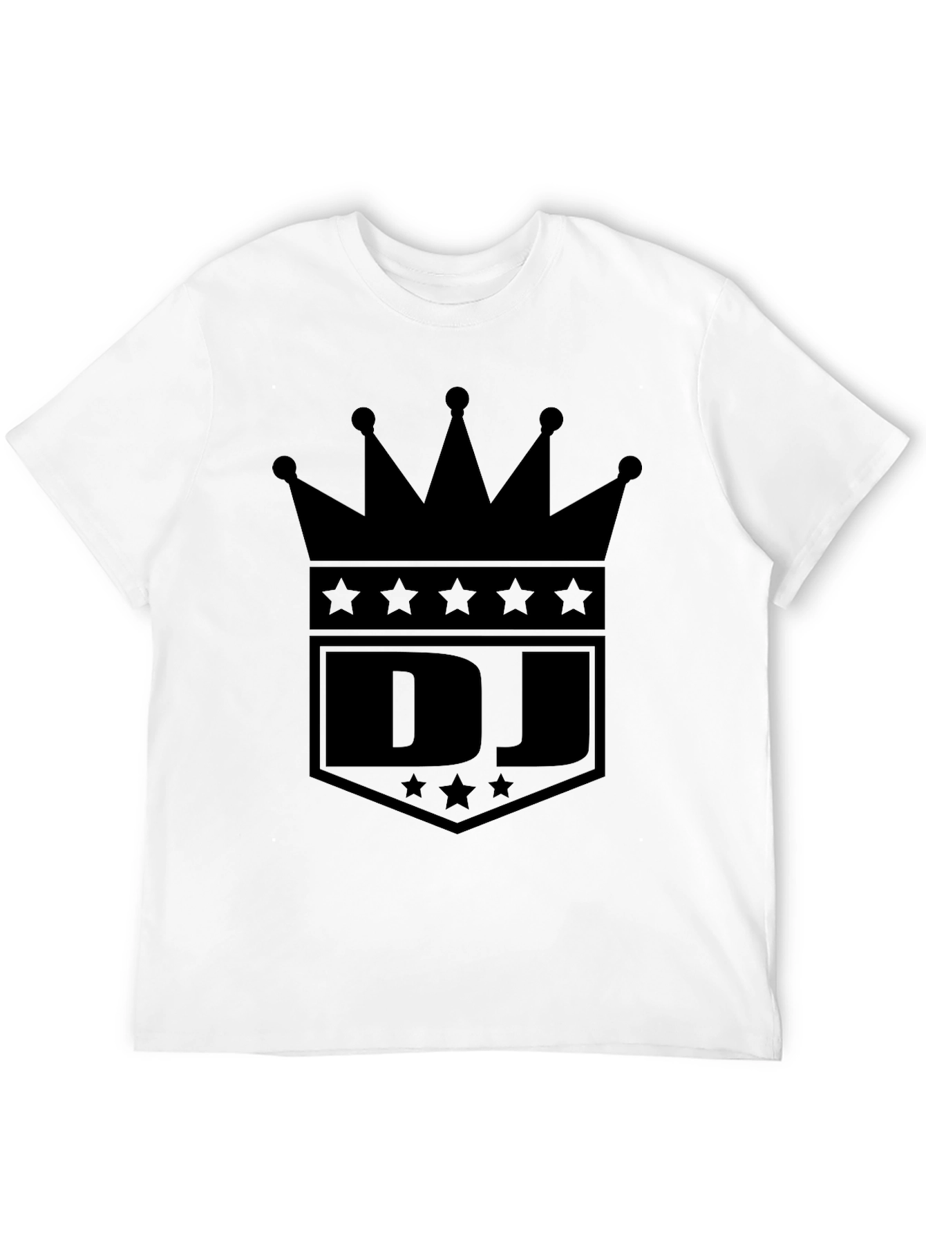 DJ Crown Graphic Tee - Cool Black T-Shirt