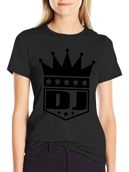 DJ Crown Graphic Tee - Cool Black T-Shirt