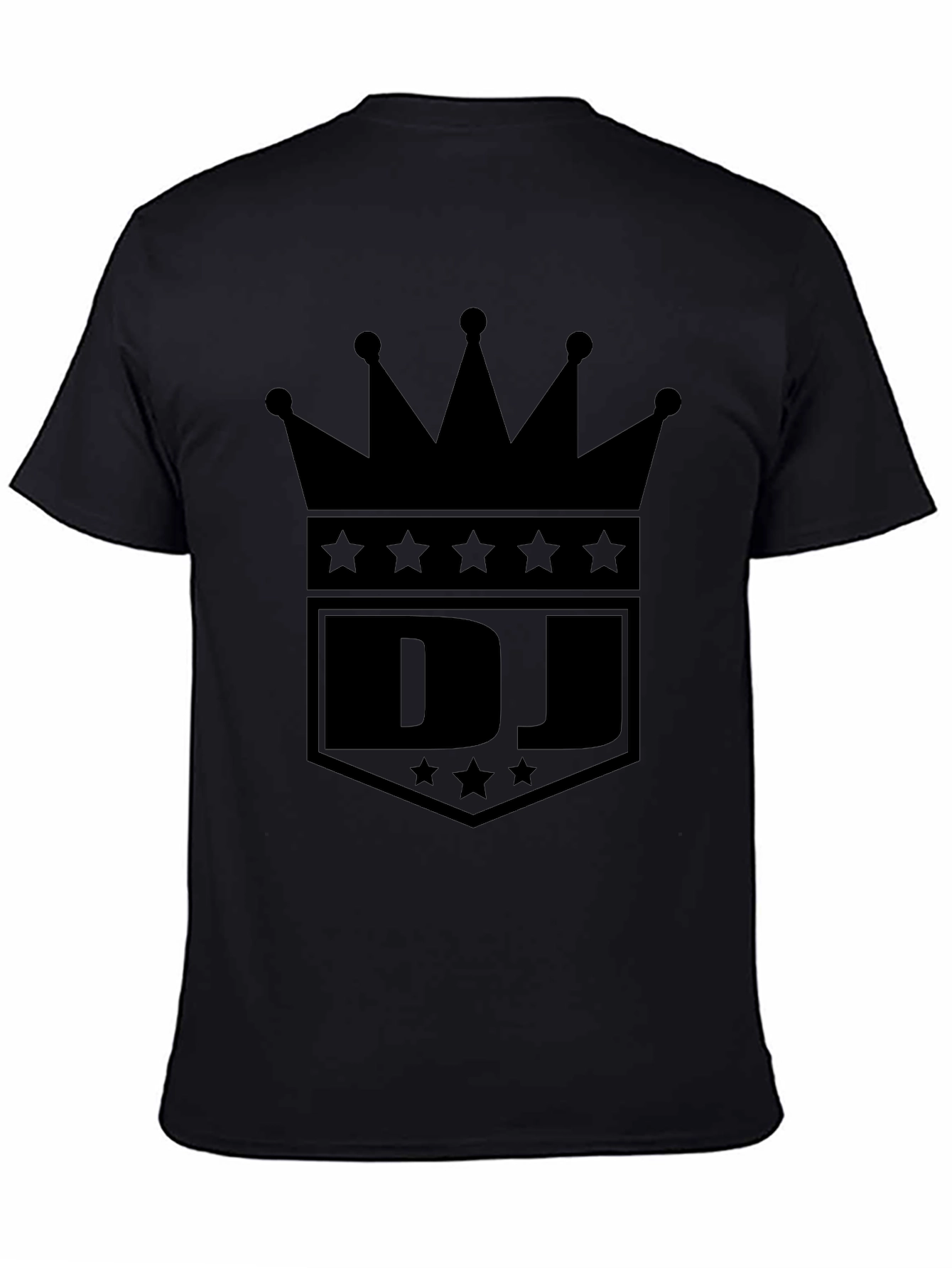 DJ Crown Graphic Tee - Cool Black T-Shirt