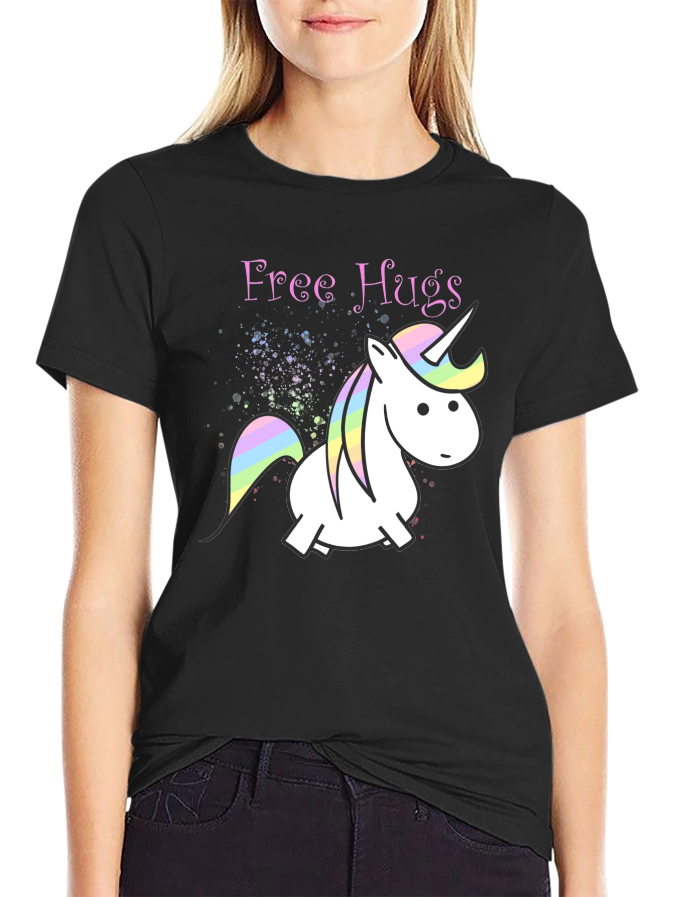 Unicorn Free Hugs Graphic T-Shirt