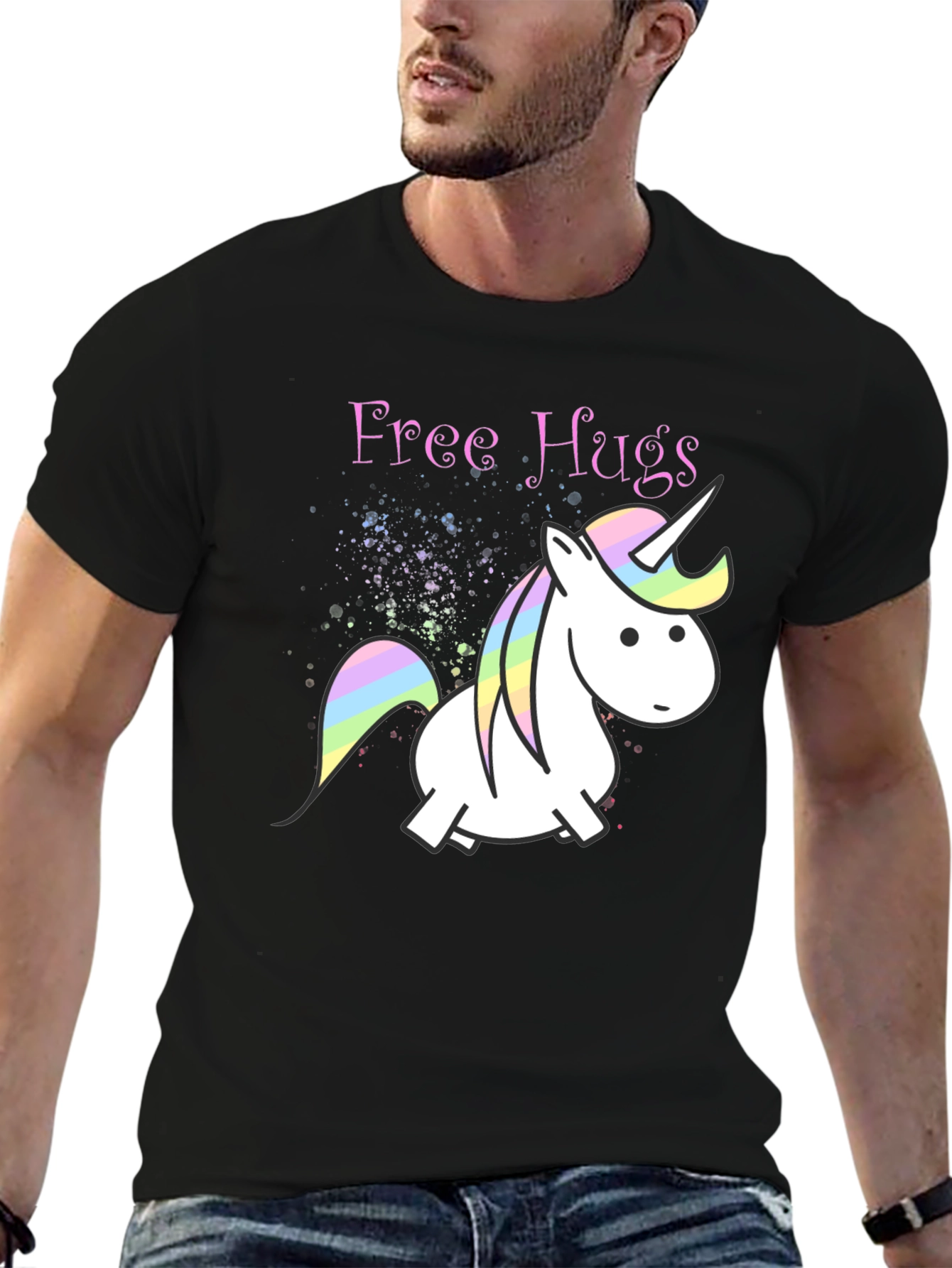 Unicorn Free Hugs Graphic T-Shirt