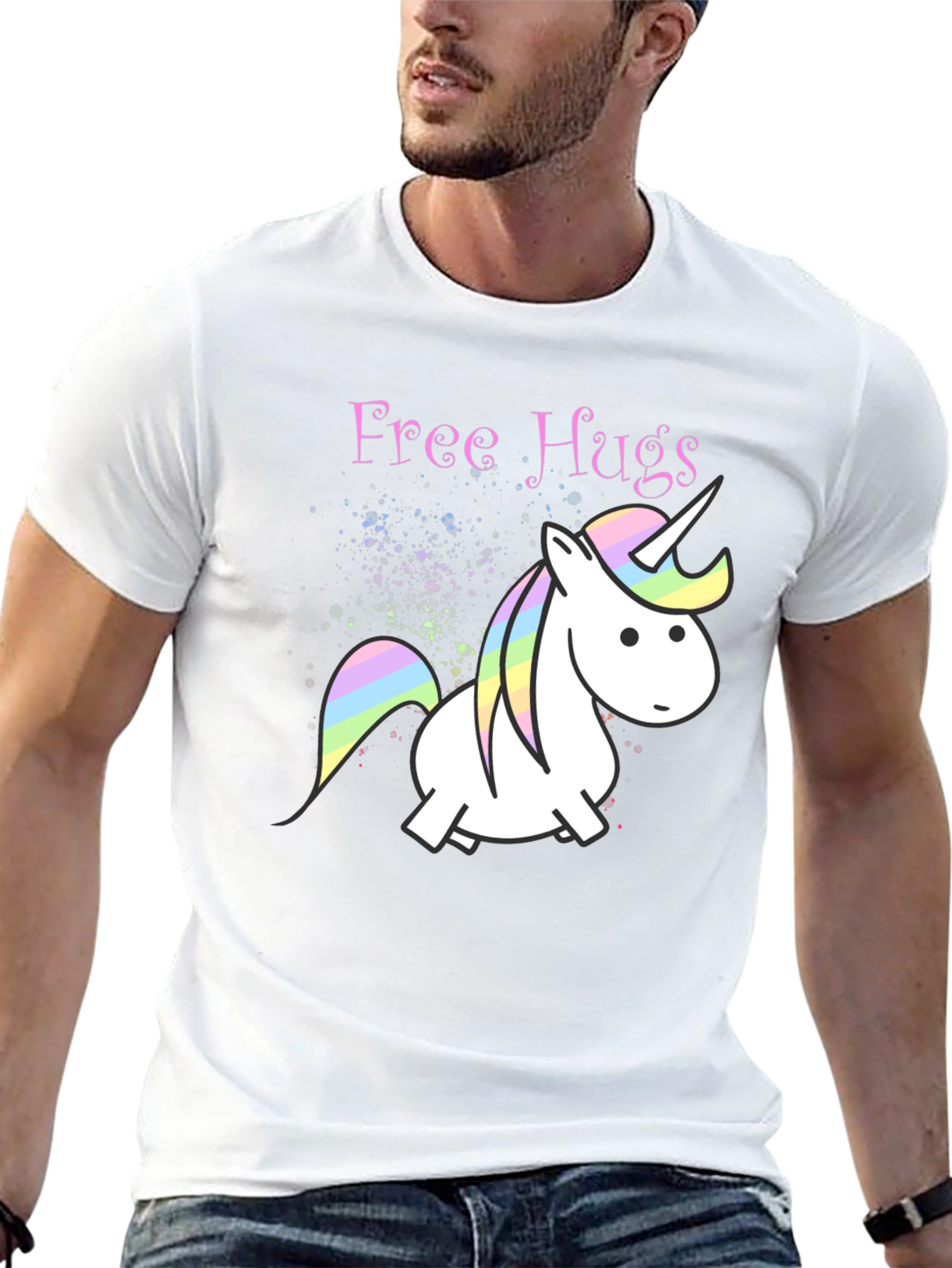 Unicorn Free Hugs Graphic T-Shirt