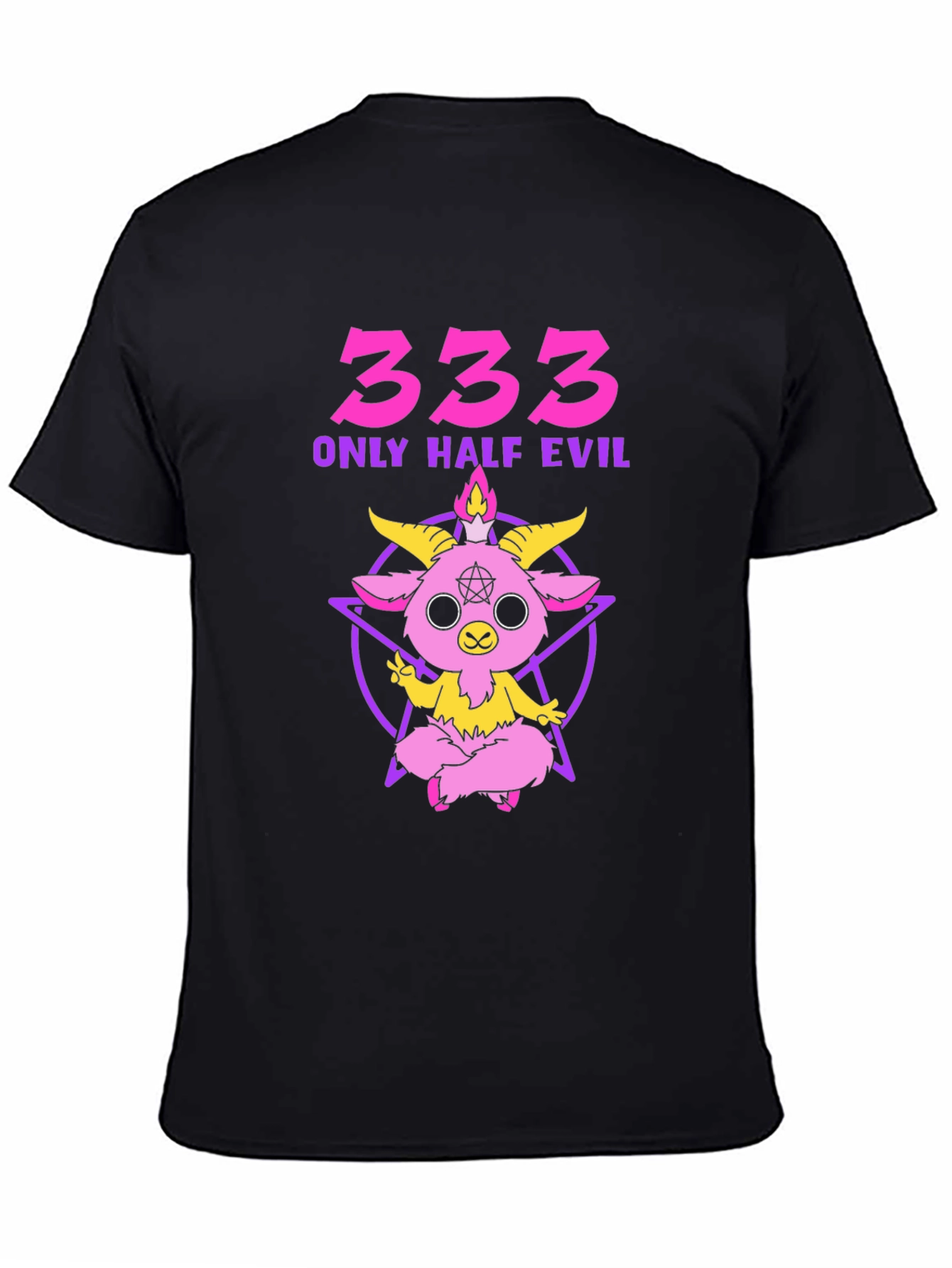 333 Only Half Evil Graphic T-Shirt