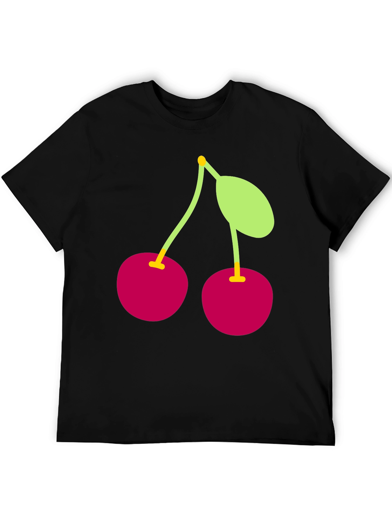 Cherry Graphic Black T-Shirt