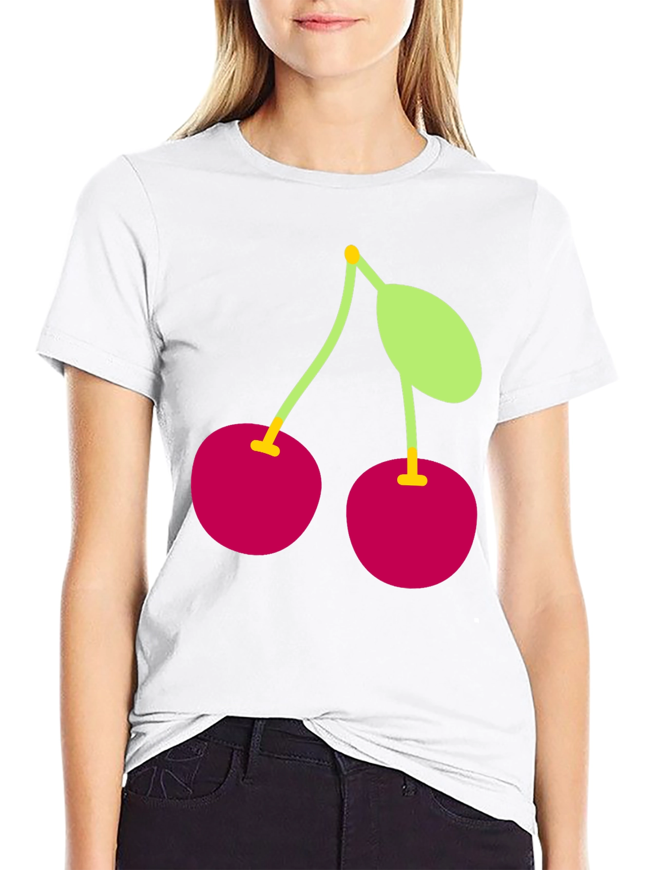 Cherry Graphic Black T-Shirt