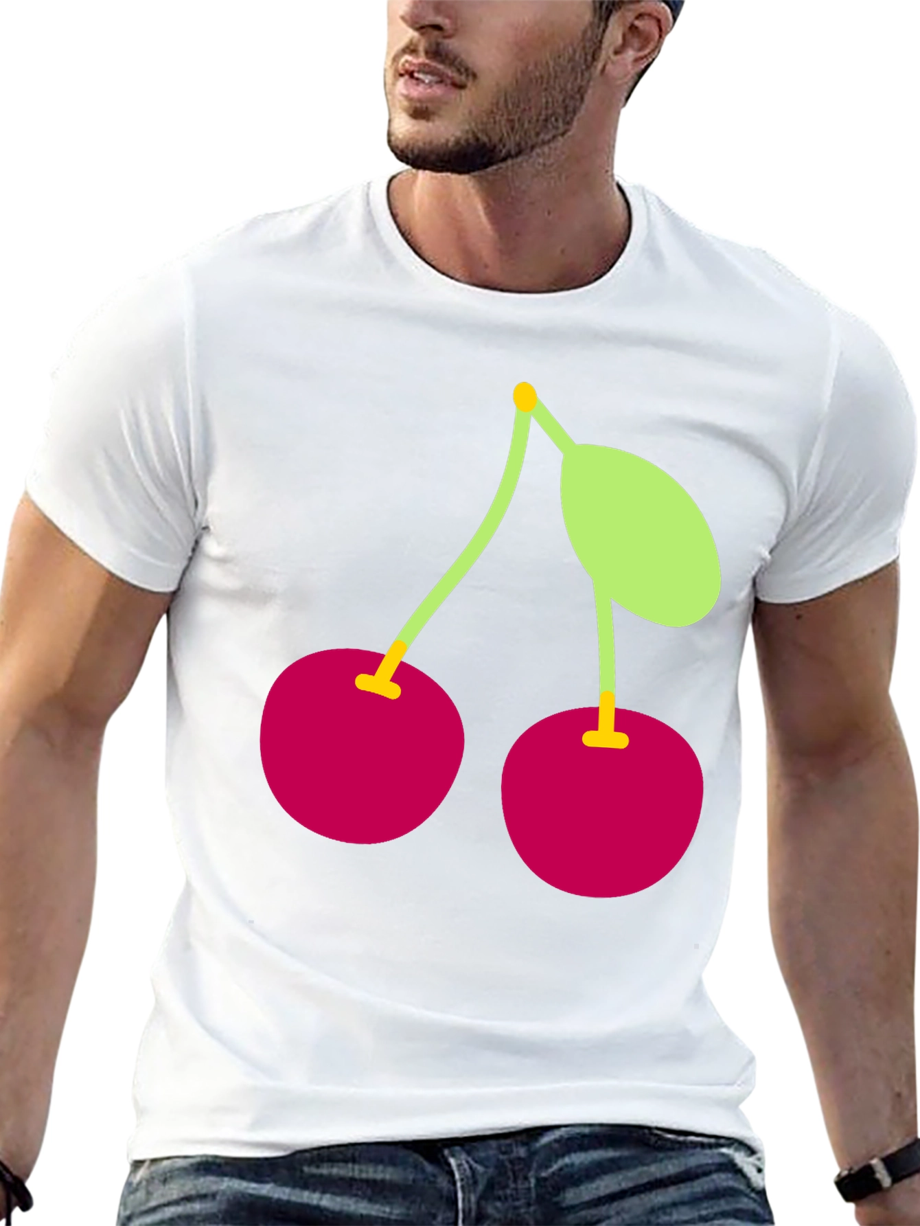 Cherry Graphic Black T-Shirt