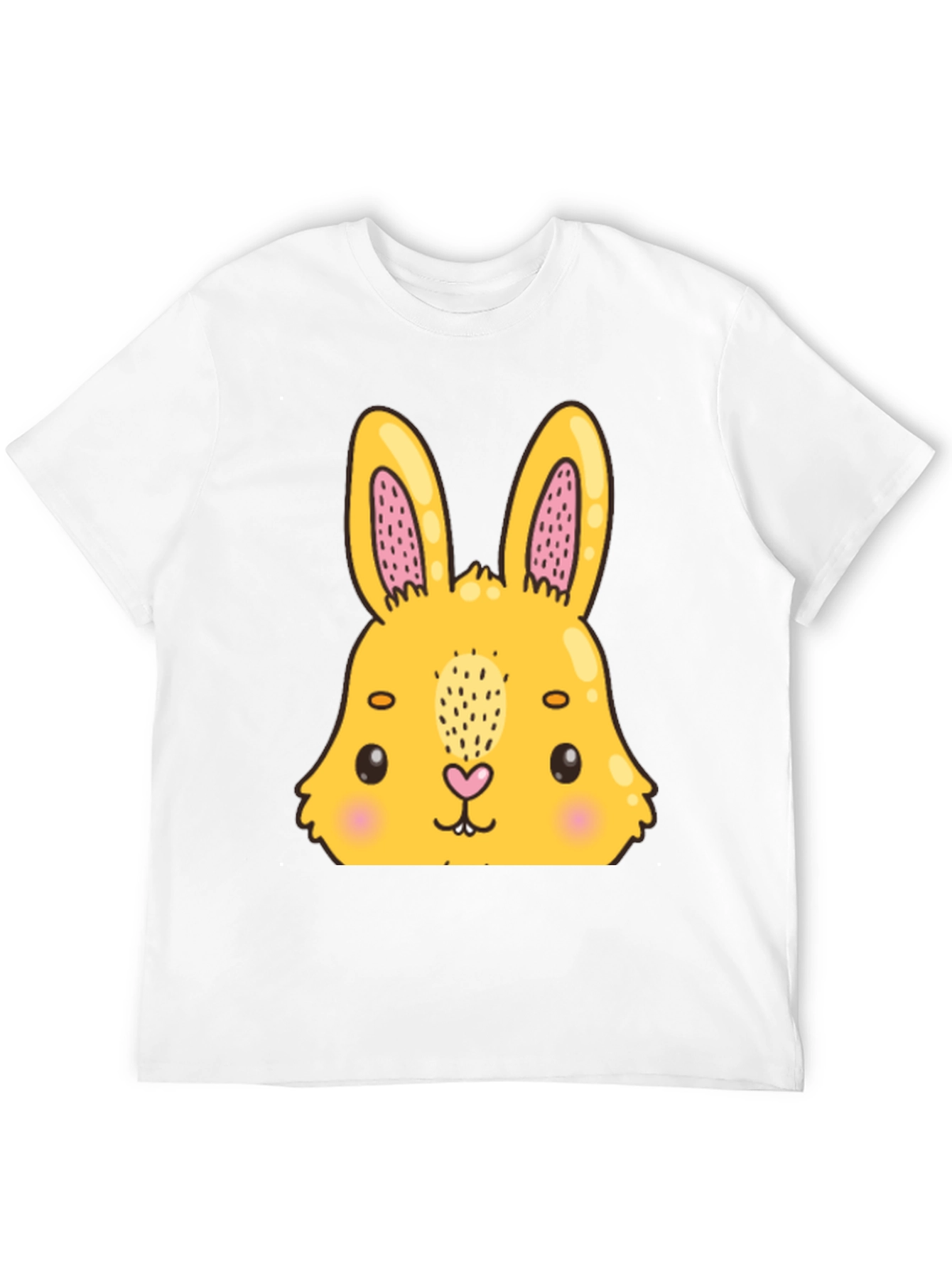 Cute Bunny Graphic Black T-Shirt