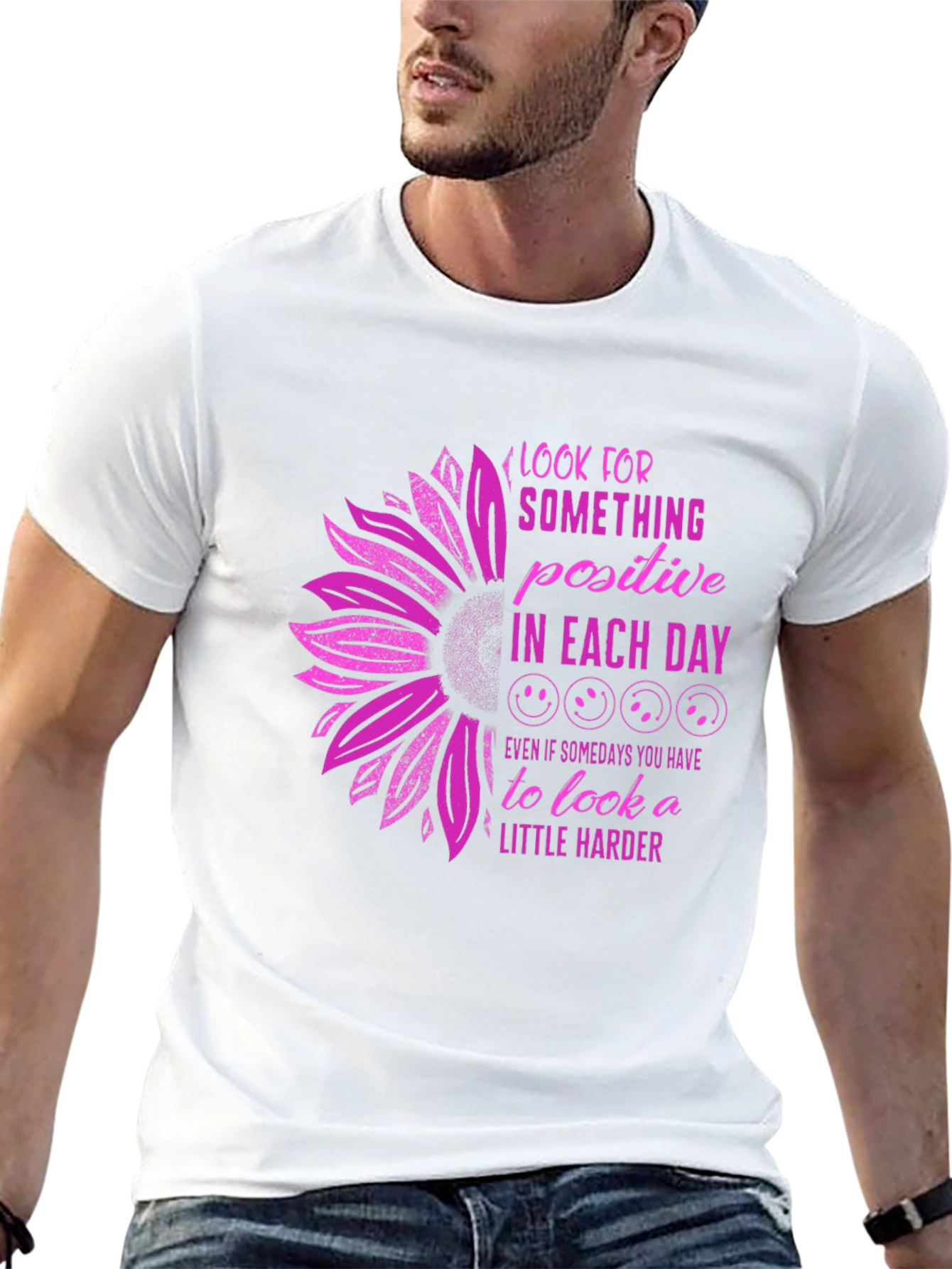 Positive Day T-Shirt: Sunflower Graphic Tee
