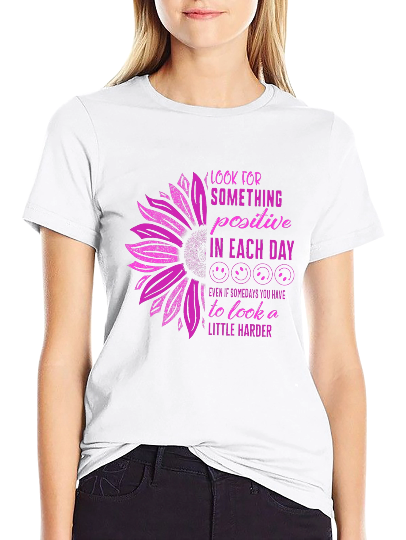 Positive Day T-Shirt: Sunflower Graphic Tee