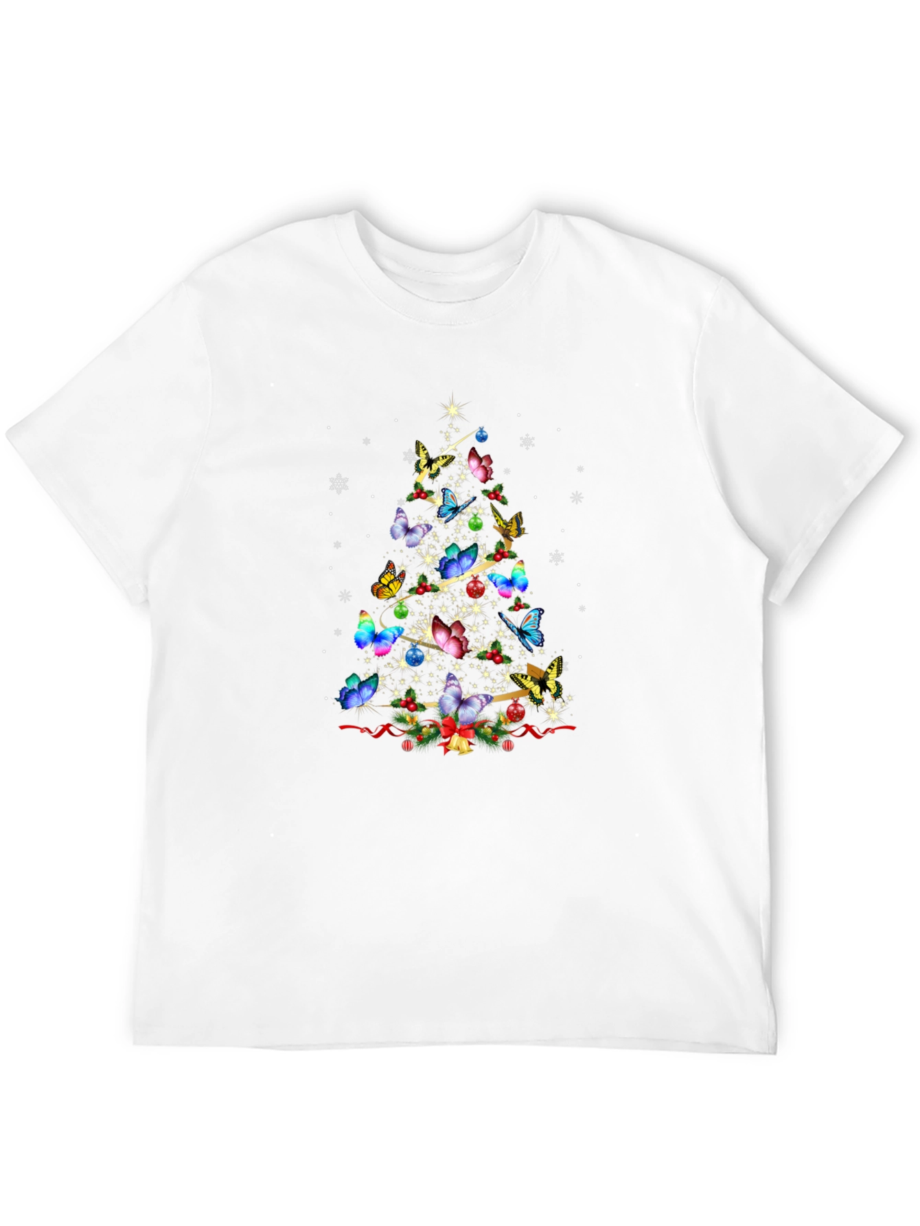 Butterfly Christmas Tree T-Shirt Holiday Apparel