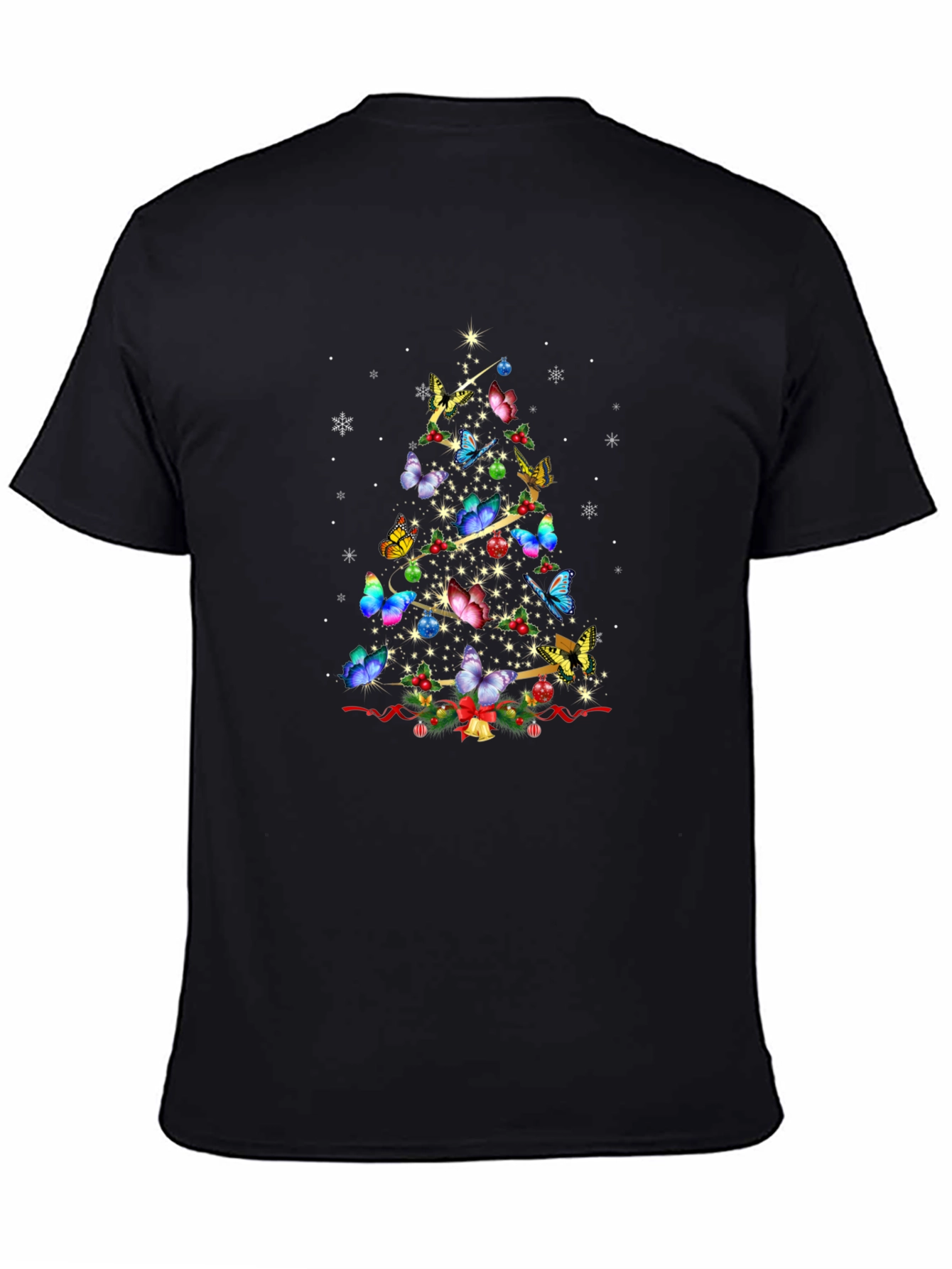 Butterfly Christmas Tree T-Shirt Holiday Apparel