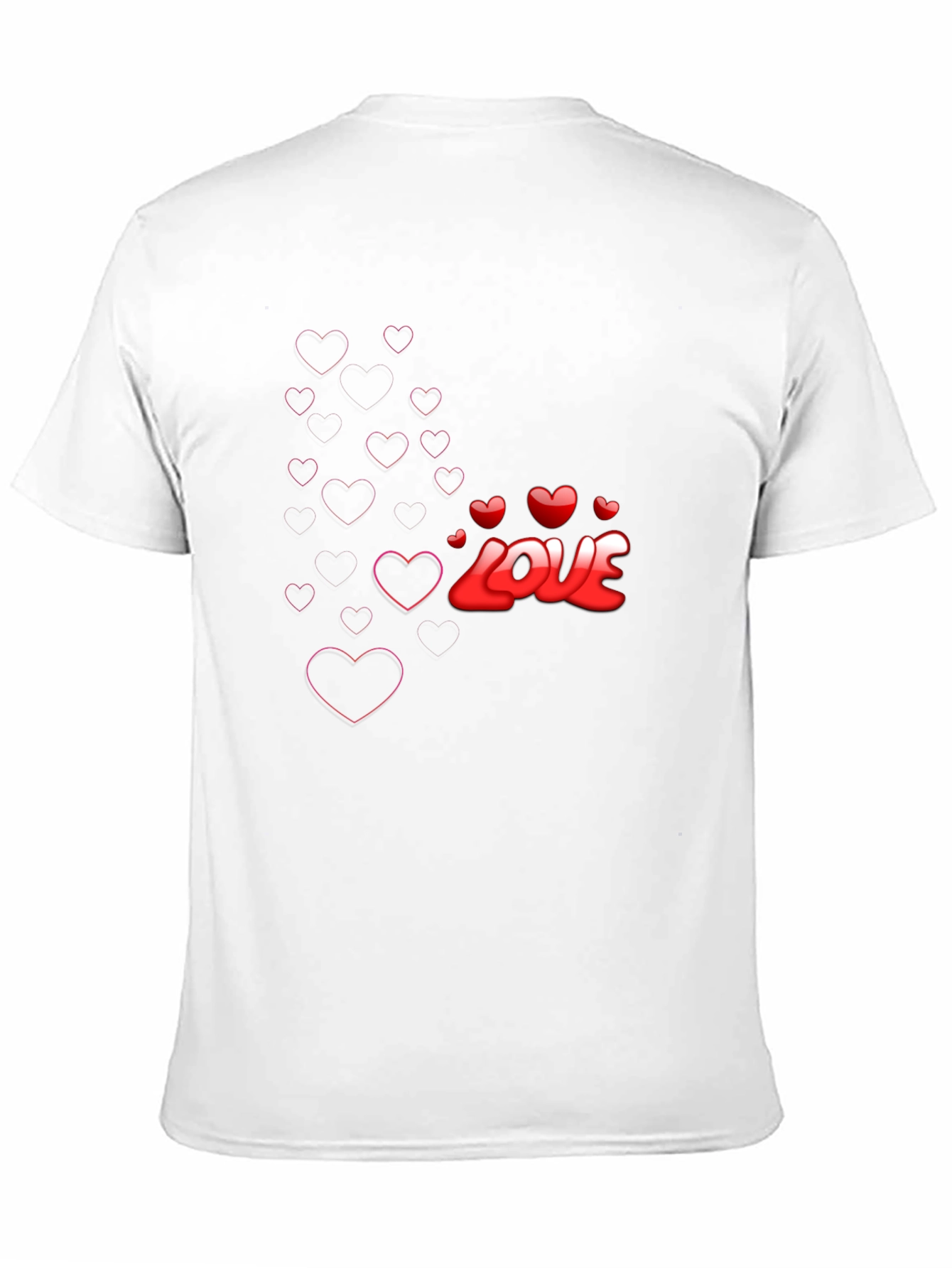 Love Heart Graphic Black T-Shirt