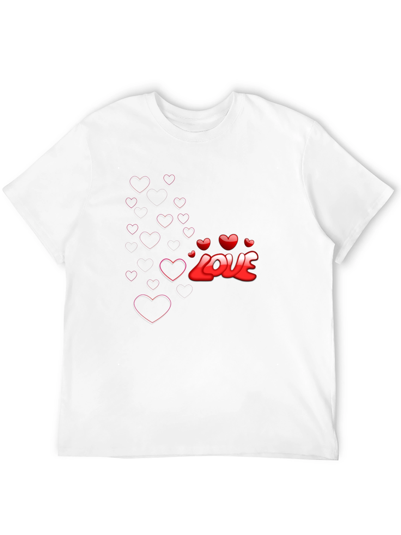Love Heart Graphic Black T-Shirt