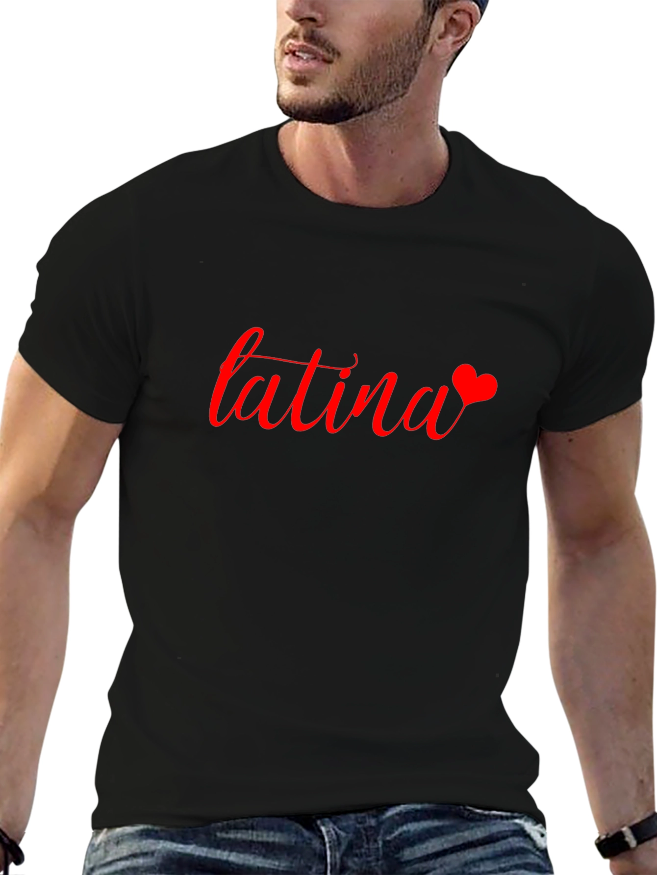 Latina Heart Graphic Tee - Trendy Casual Top
