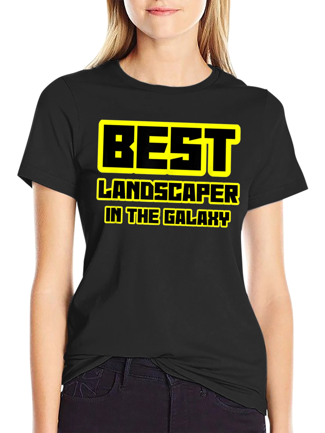 Best Landscaper Galaxy T-Shirt - Black
