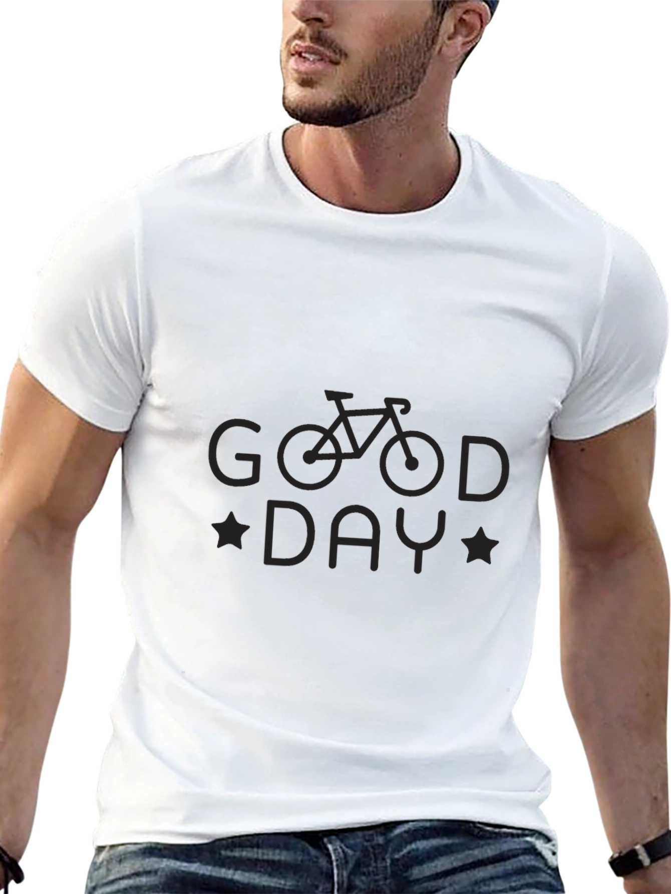 Good Day Bicycle Graphic Tee - Mens Black T-Shirt