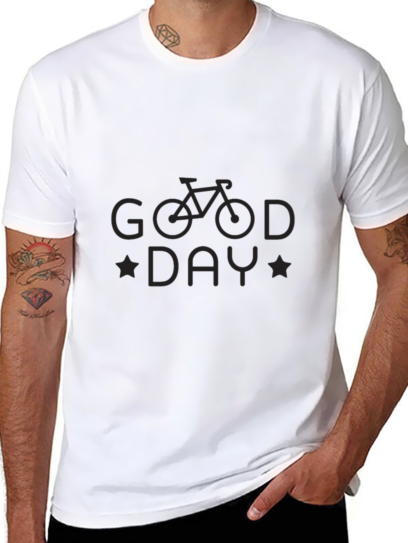 Good Day Bicycle Graphic Tee - Mens Black T-Shirt