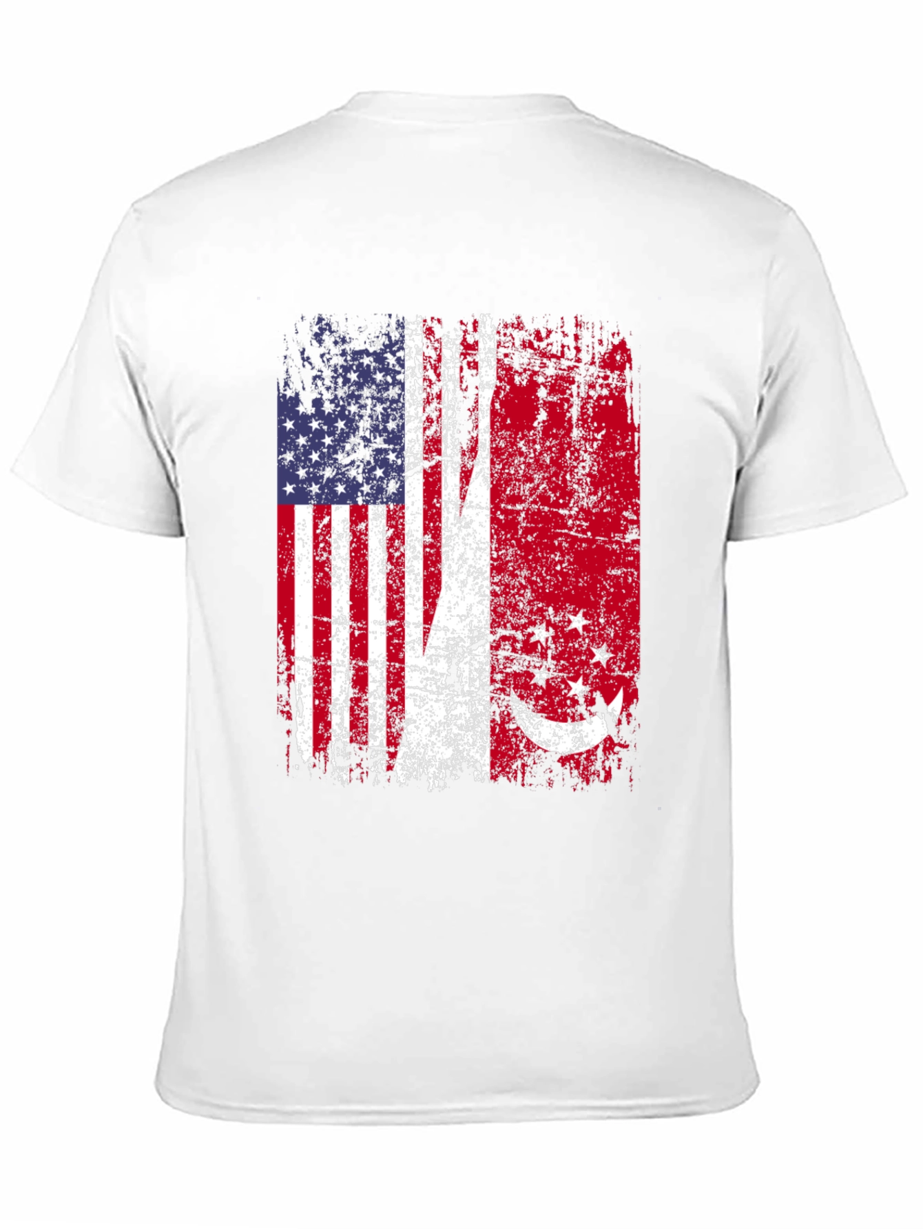USA Singapore Flags Graphic T-Shirt
