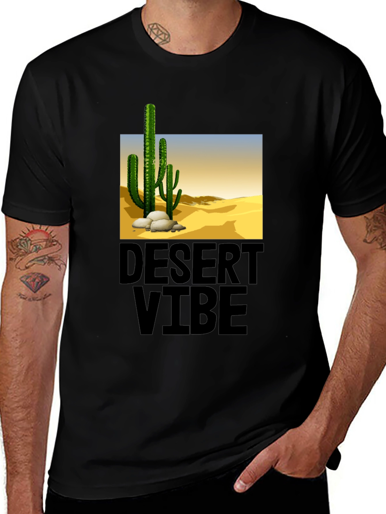 Desert Vibe Black T-Shirt