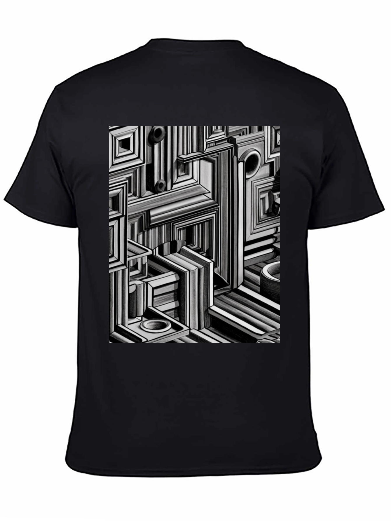 Abstract Geometric Maze Pattern T-Shirt