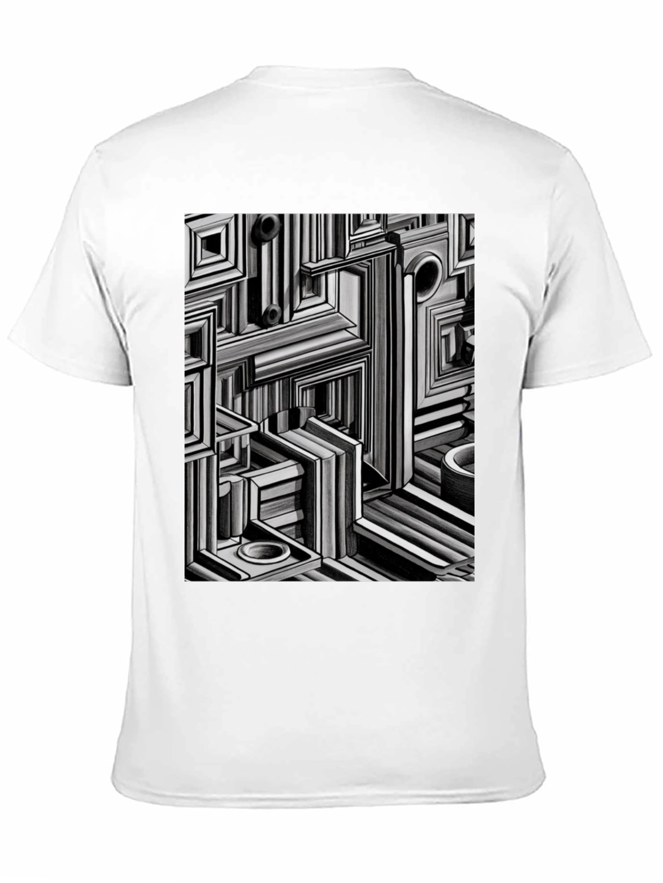 Abstract Geometric Maze Pattern T-Shirt