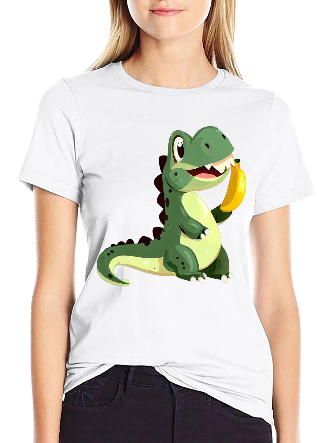 Dino Banana Black T-Shirt
