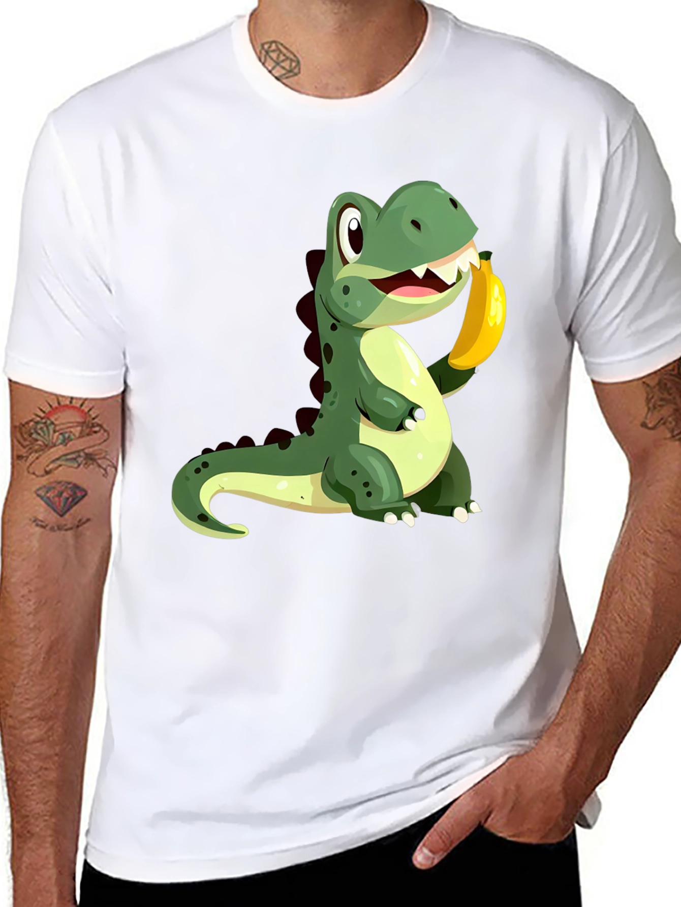 Dino Banana Black T-Shirt