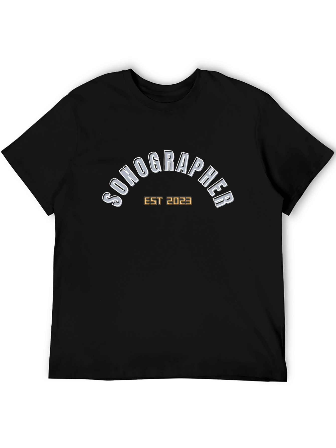 Sonographer EST 2023 Black T-Shirt