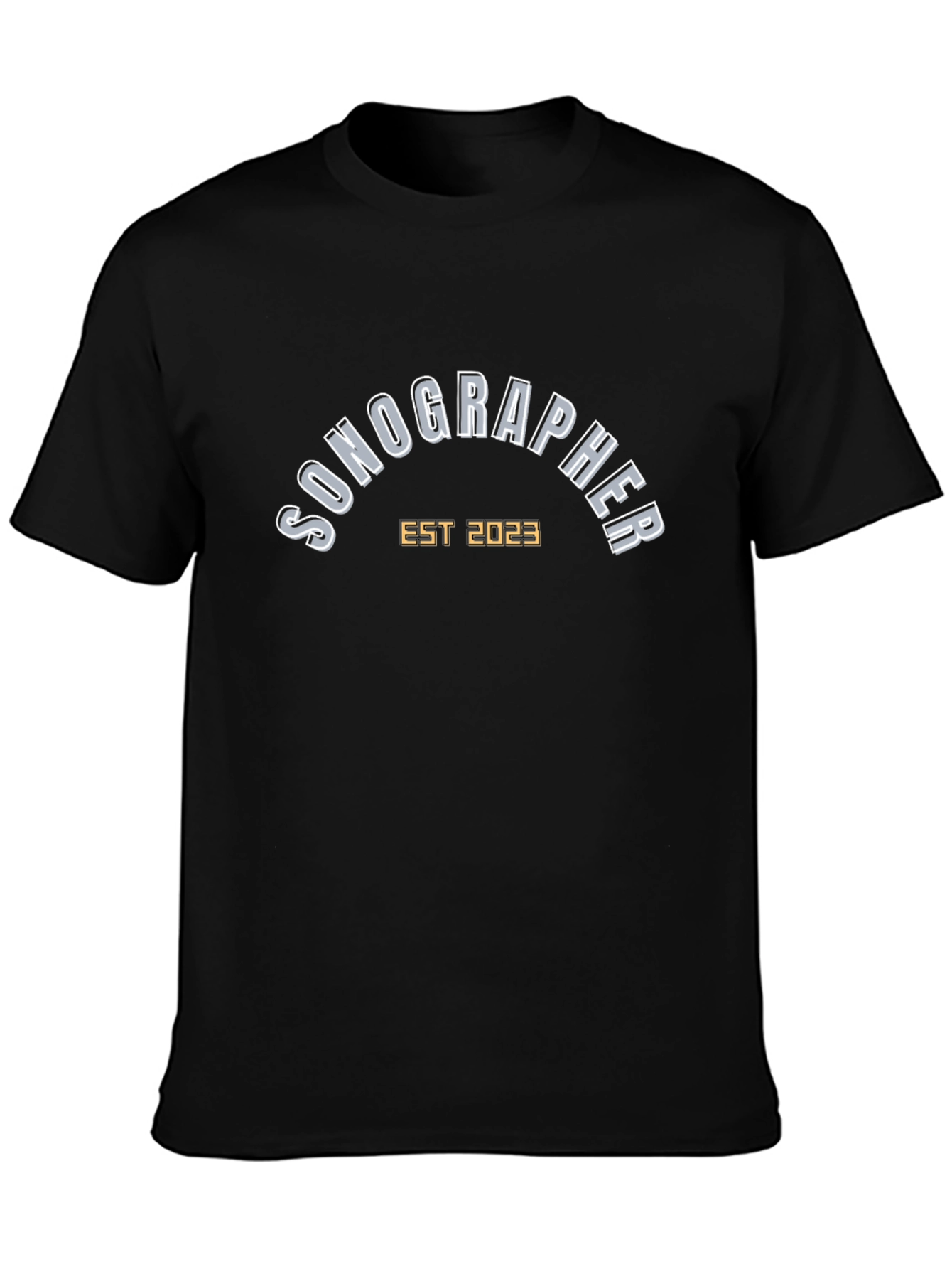 Sonographer EST 2023 Black T-Shirt