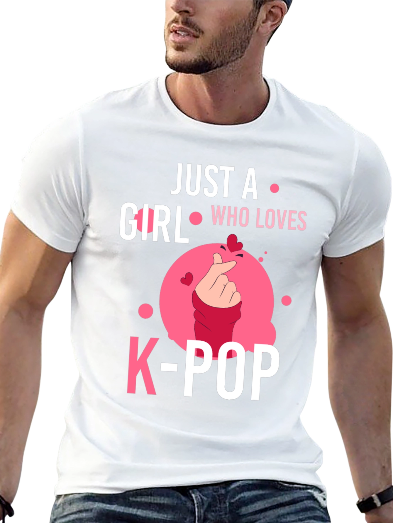 Just A Girl Who Loves K-POP Black T-Shirt