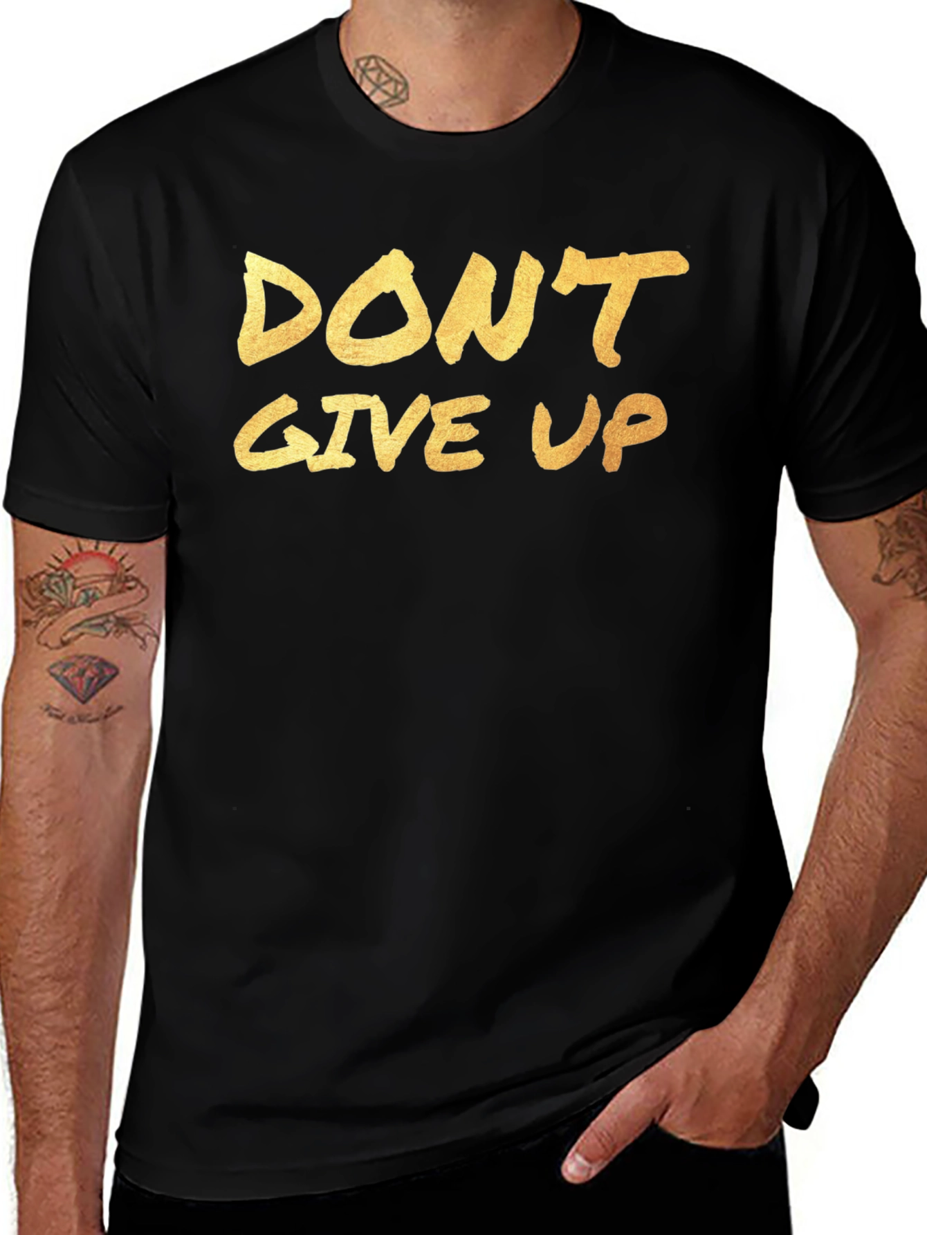 Dont Give Up Graphic Tee - Motivation Shirt